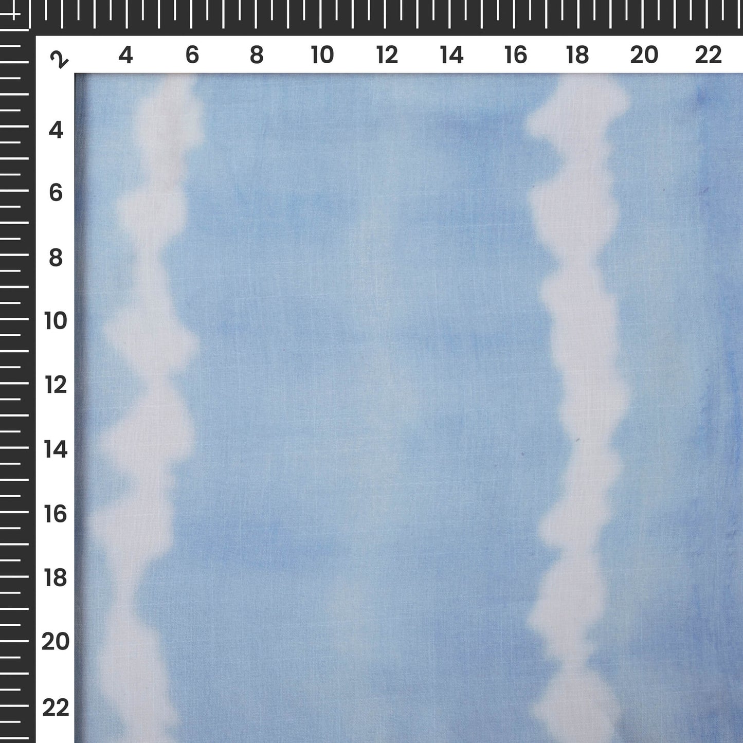 Trendy Blue Shibori Digital Print Bemberg Chiffon Fabric