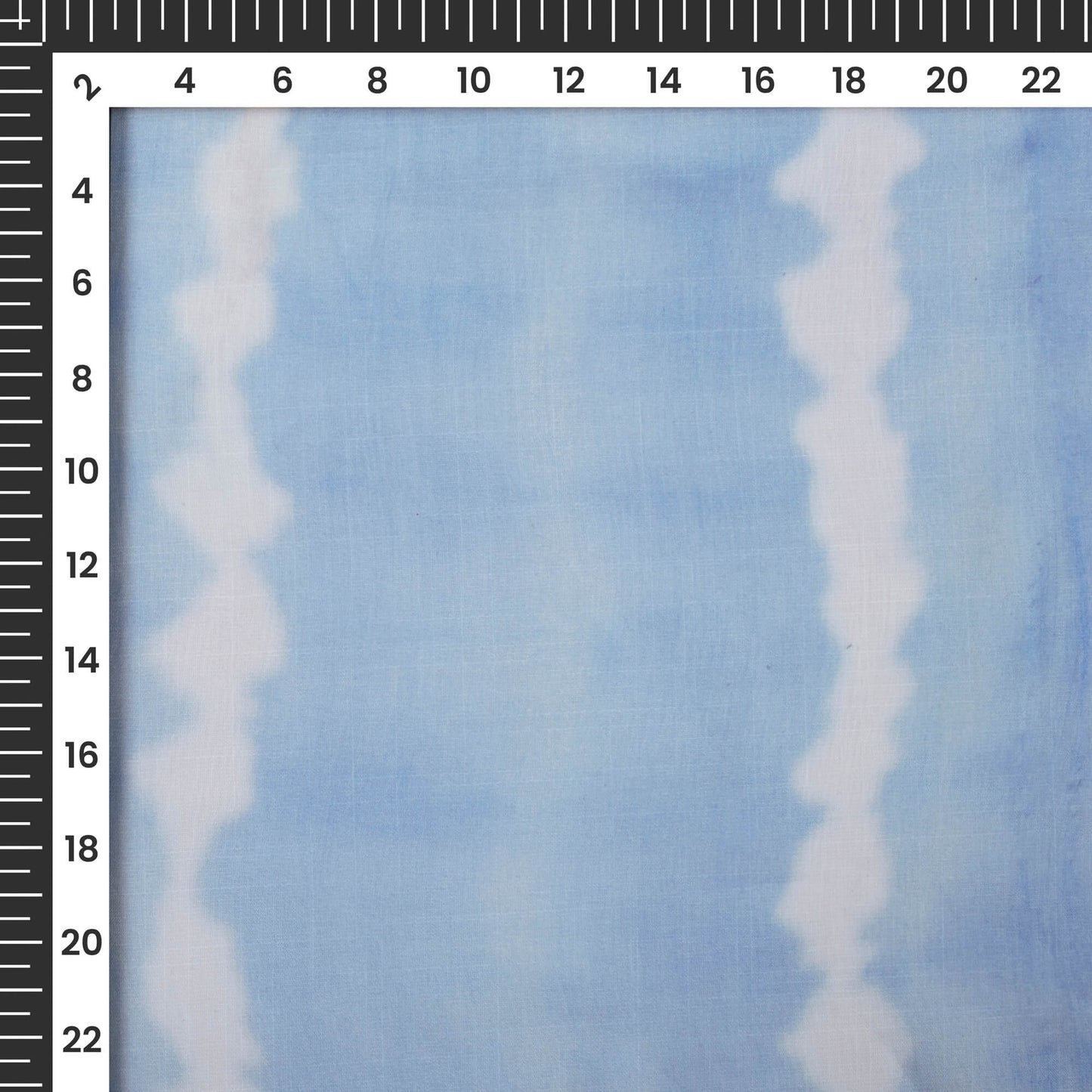 Trendy Blue Shiiborii Digital Print Bemberg Chiffon Fabric