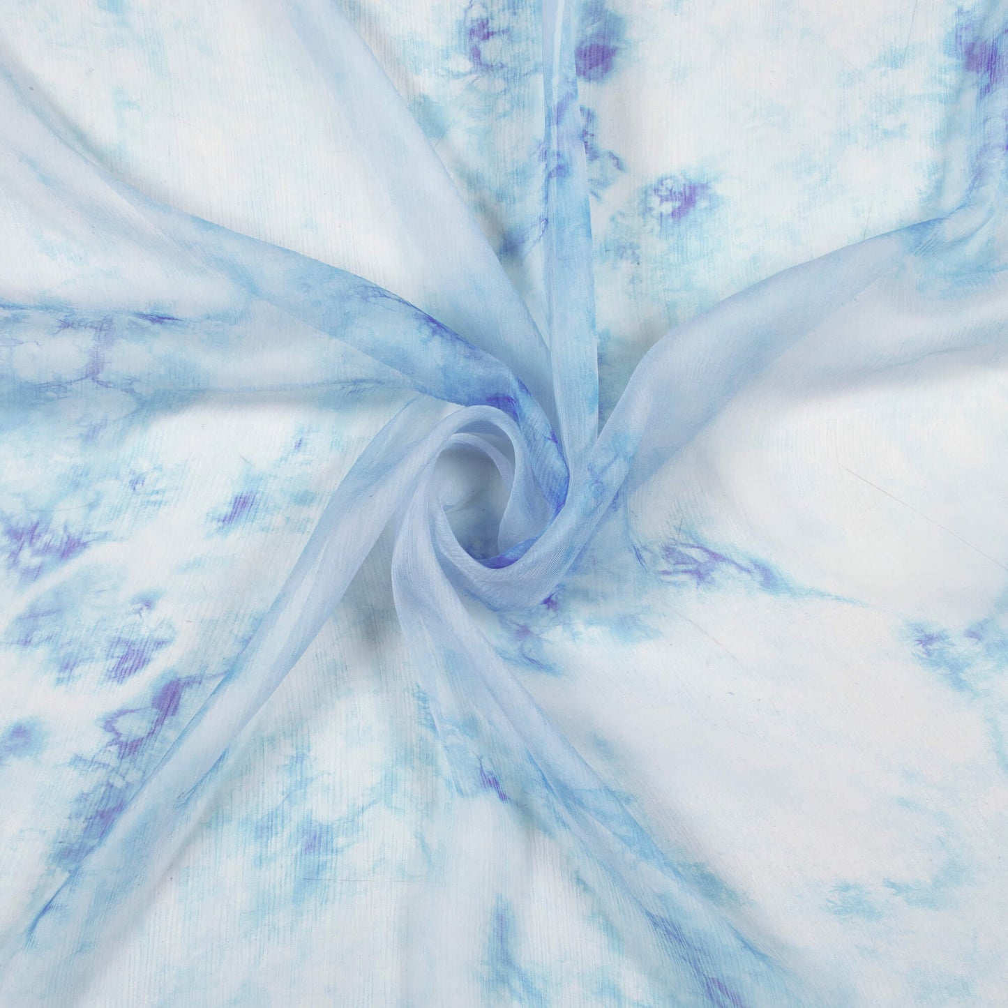 Impressive Tie Dye Digital Print Bemberg Chiffon Fabric