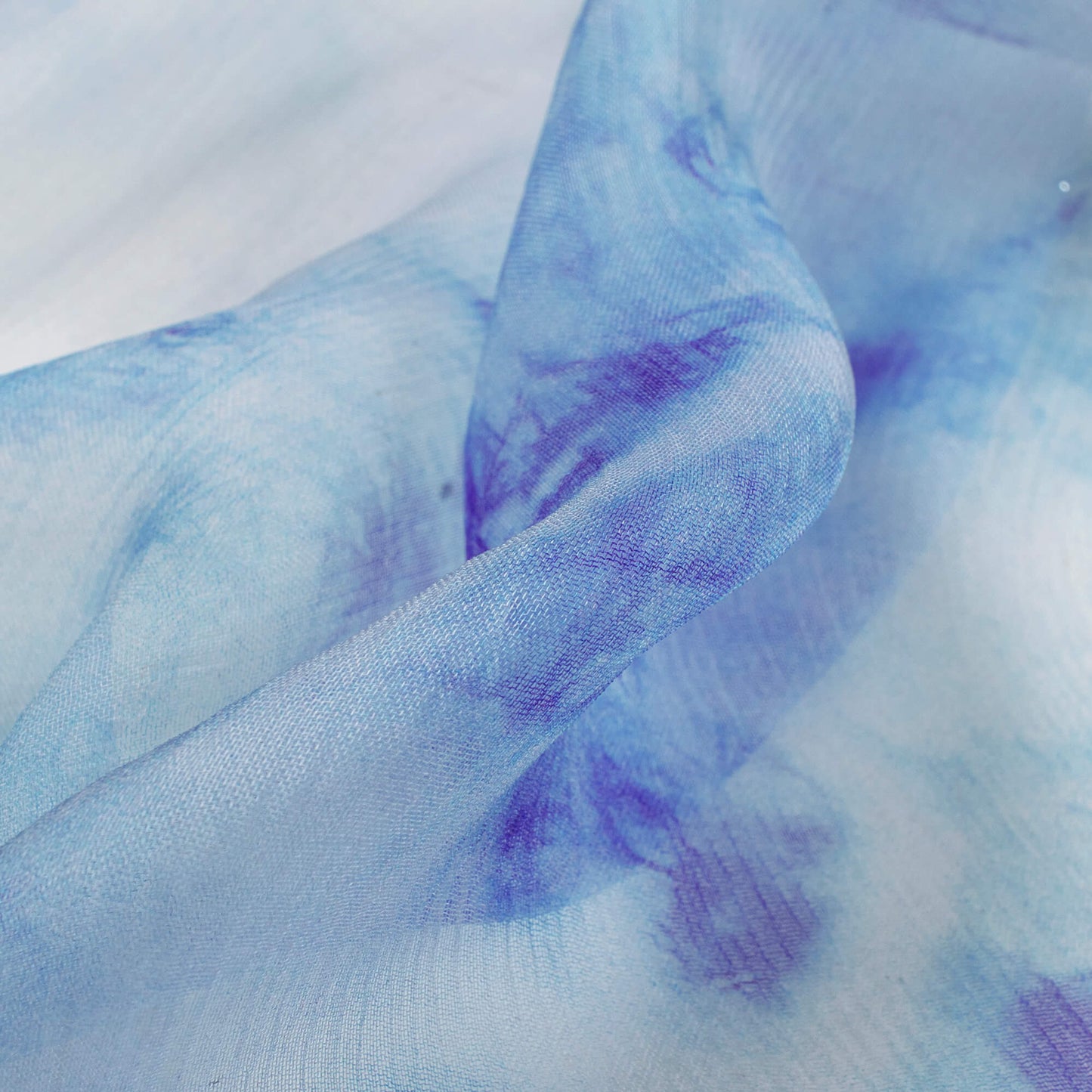 Impressive Tie Dye Digital Print Bemberg Chiffon Fabric