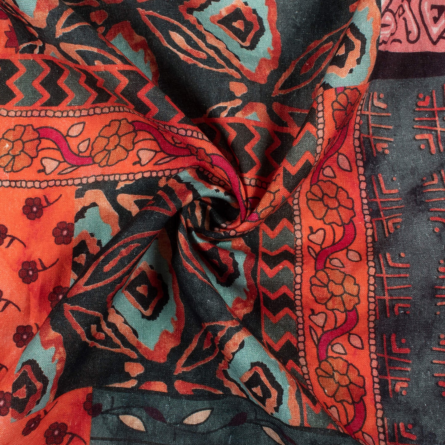 Exclusive Ethnic Digital Print Premium Swiss Linen Fabric