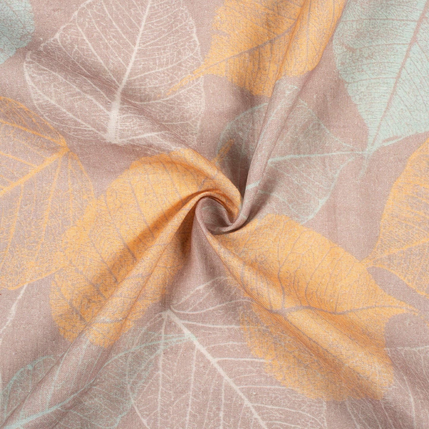 Vintage Leaf Digital Print Premium Swiss Linen Fabric