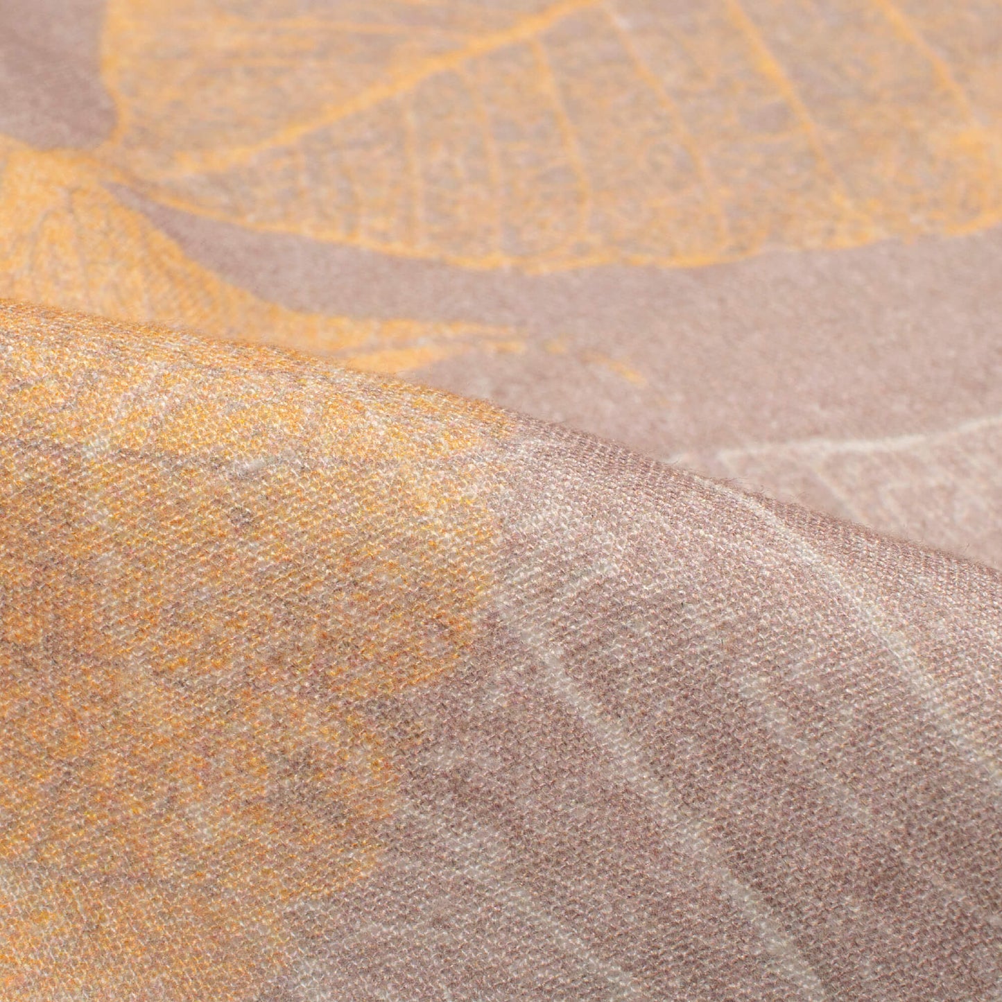 Vintage Leaf Digital Print Premium Swiss Linen Fabric