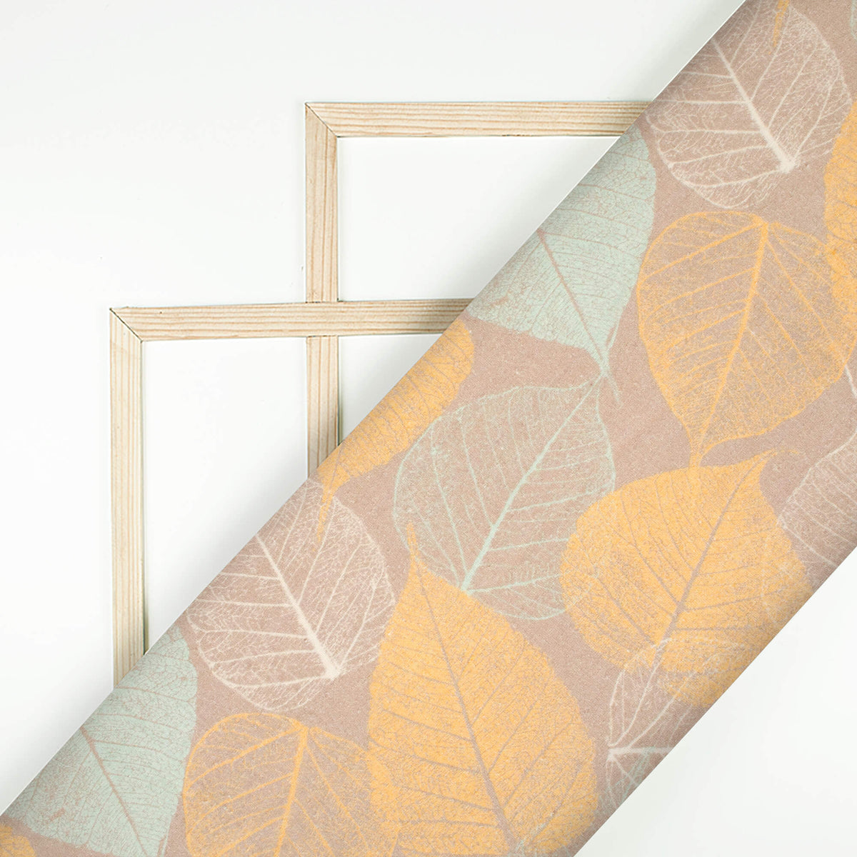 Vintage Leaf Digital Print Premium Swiss Linen Fabric
