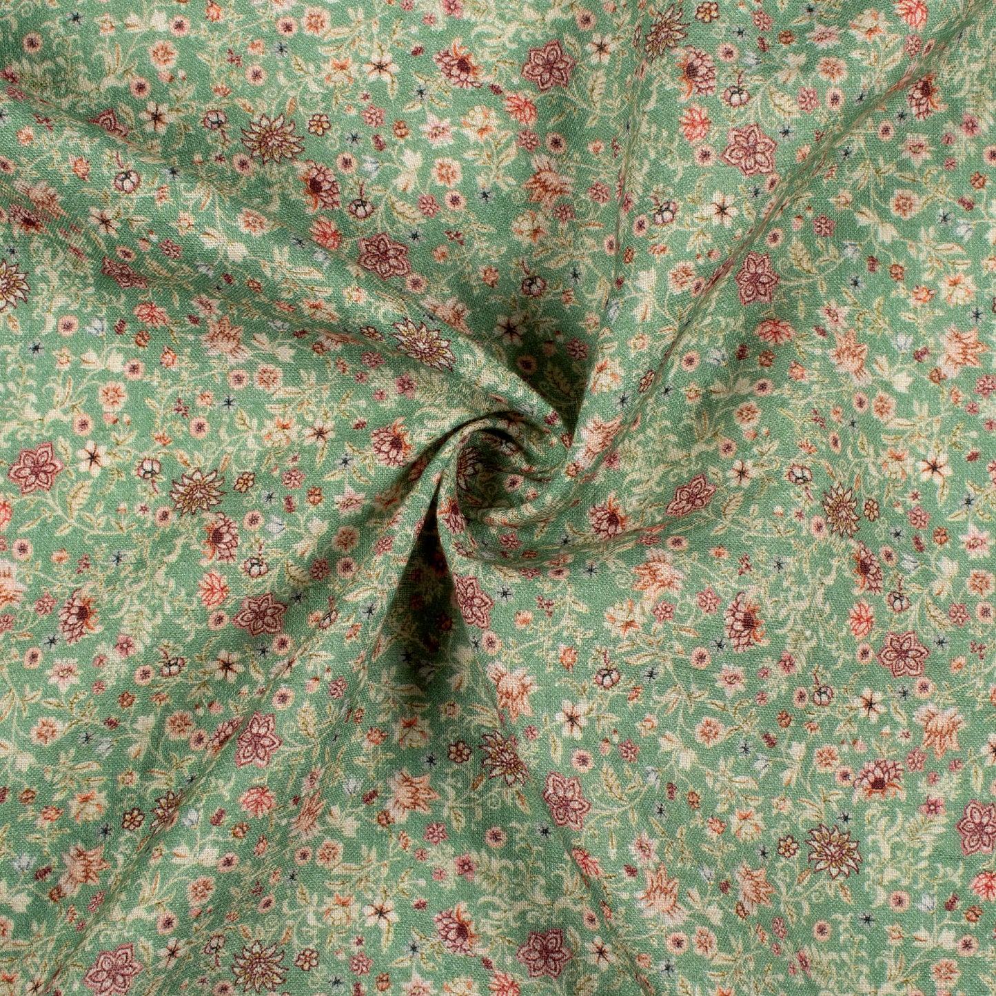 Seamless Floral Digital Print Premium Swiss Linen Fabric