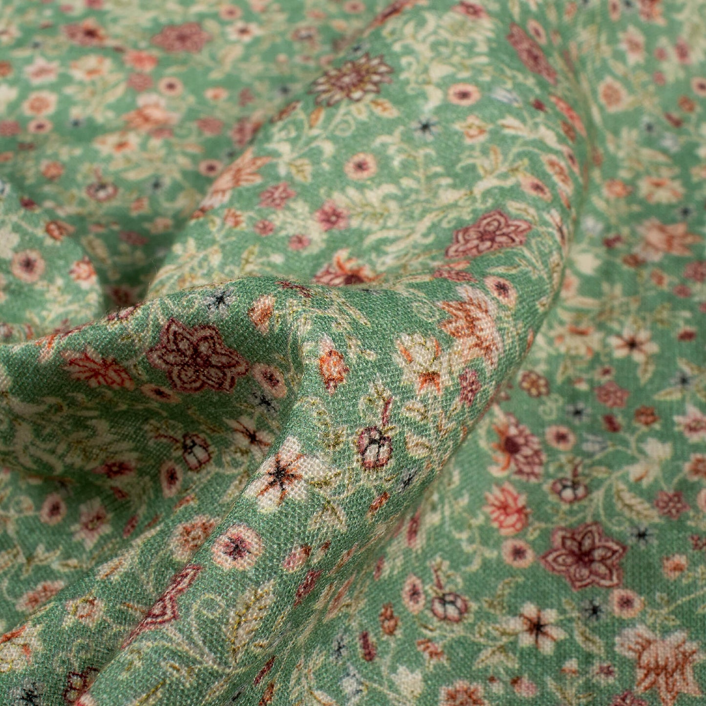 Seamless Floral Digital Print Premium Swiss Linen Fabric