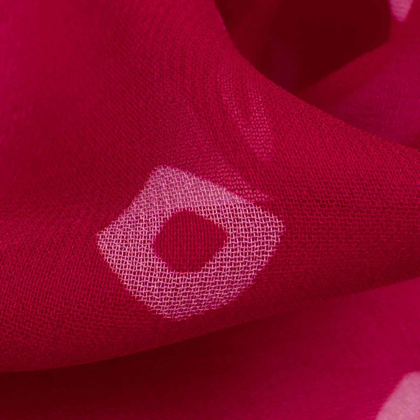 Magenta Pink And White Bandhanii Digital Print Pure Georgette Fabric