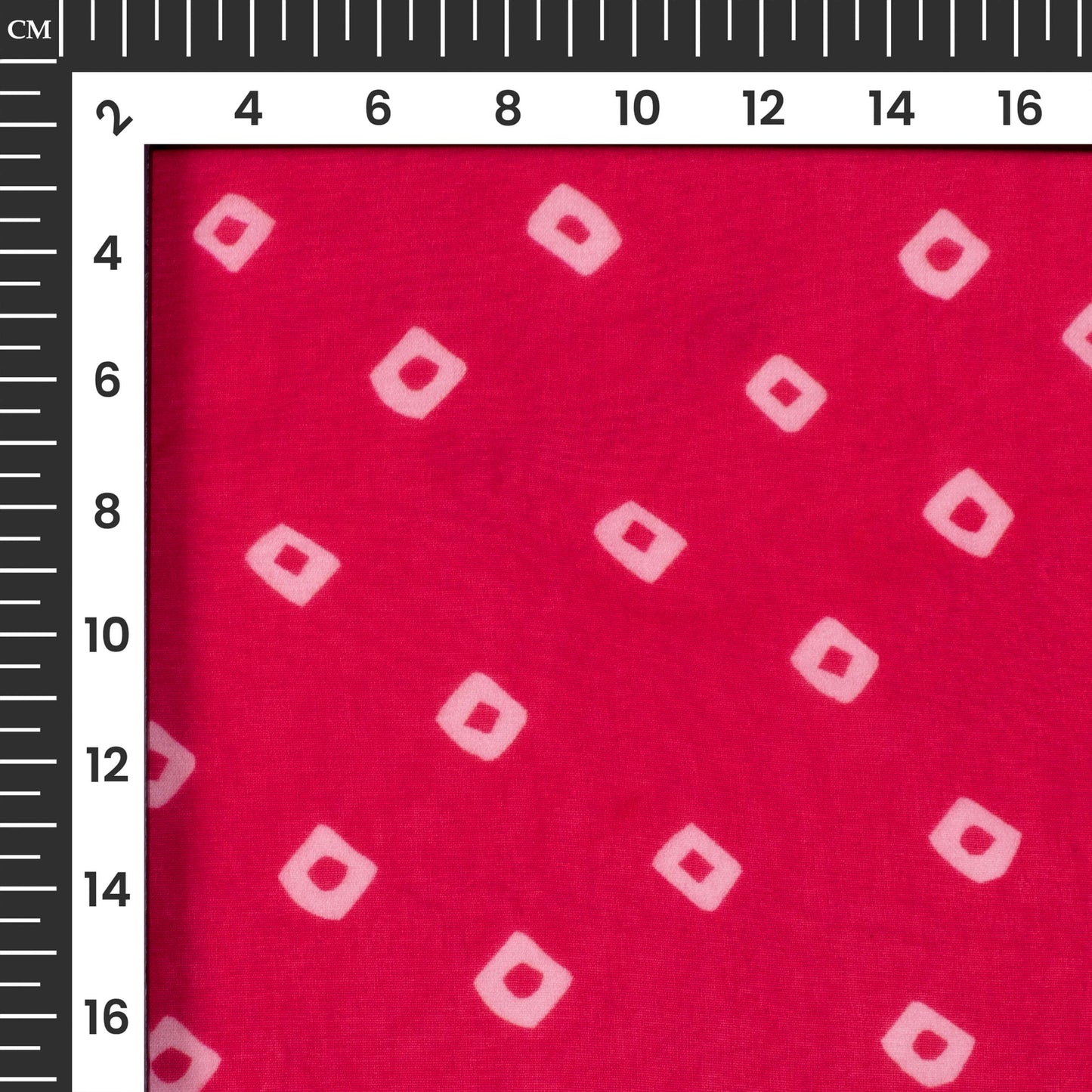 Magenta Pink And White Bandhanii Digital Print Pure Georgette Fabric
