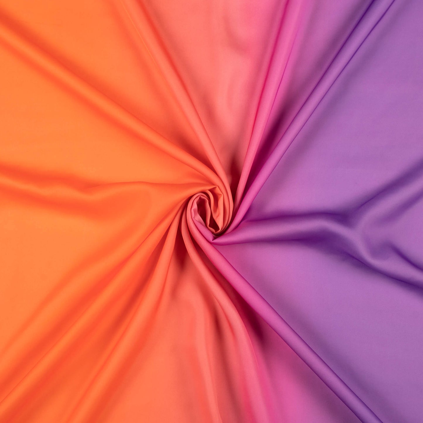 Royal Orange And Pink Ombre Digital Print Imported Satin Fabric