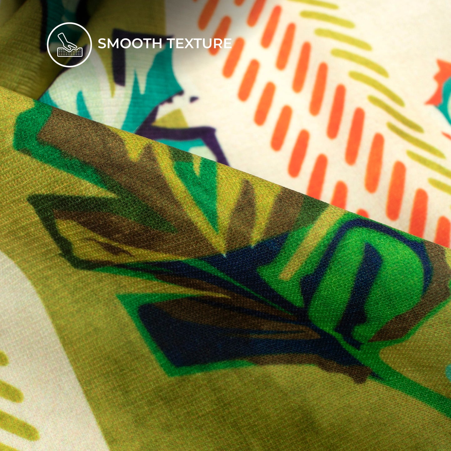 Exclusive Blue Leaf Digital Print BSY Crepe Fabric