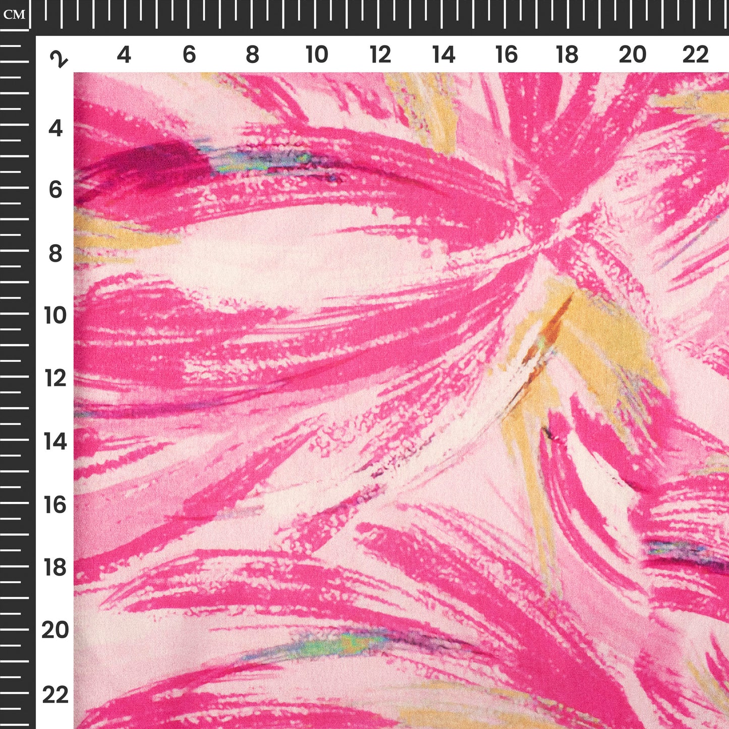 Exclusive Abstract Digital Print Japan Satin Fabric