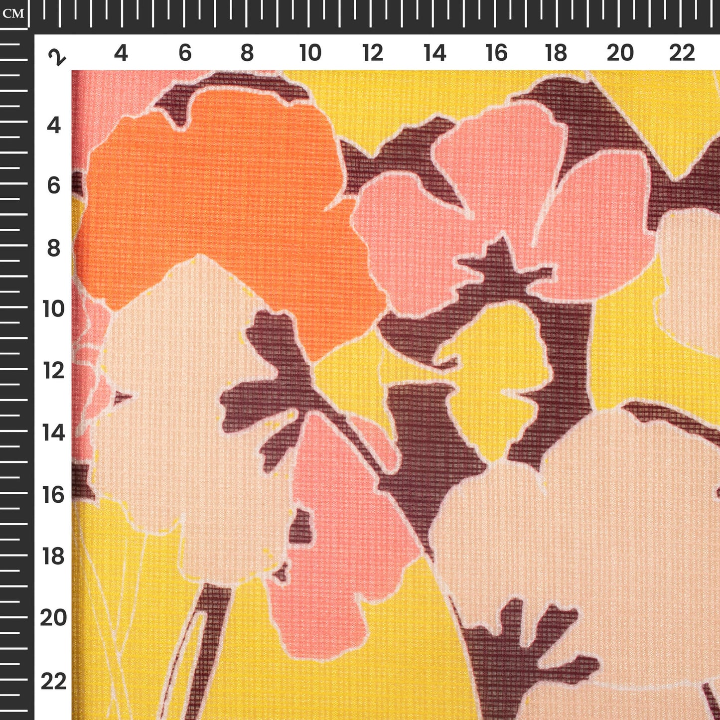 Beautiful Floral Digital Print Kota Doria Fabric