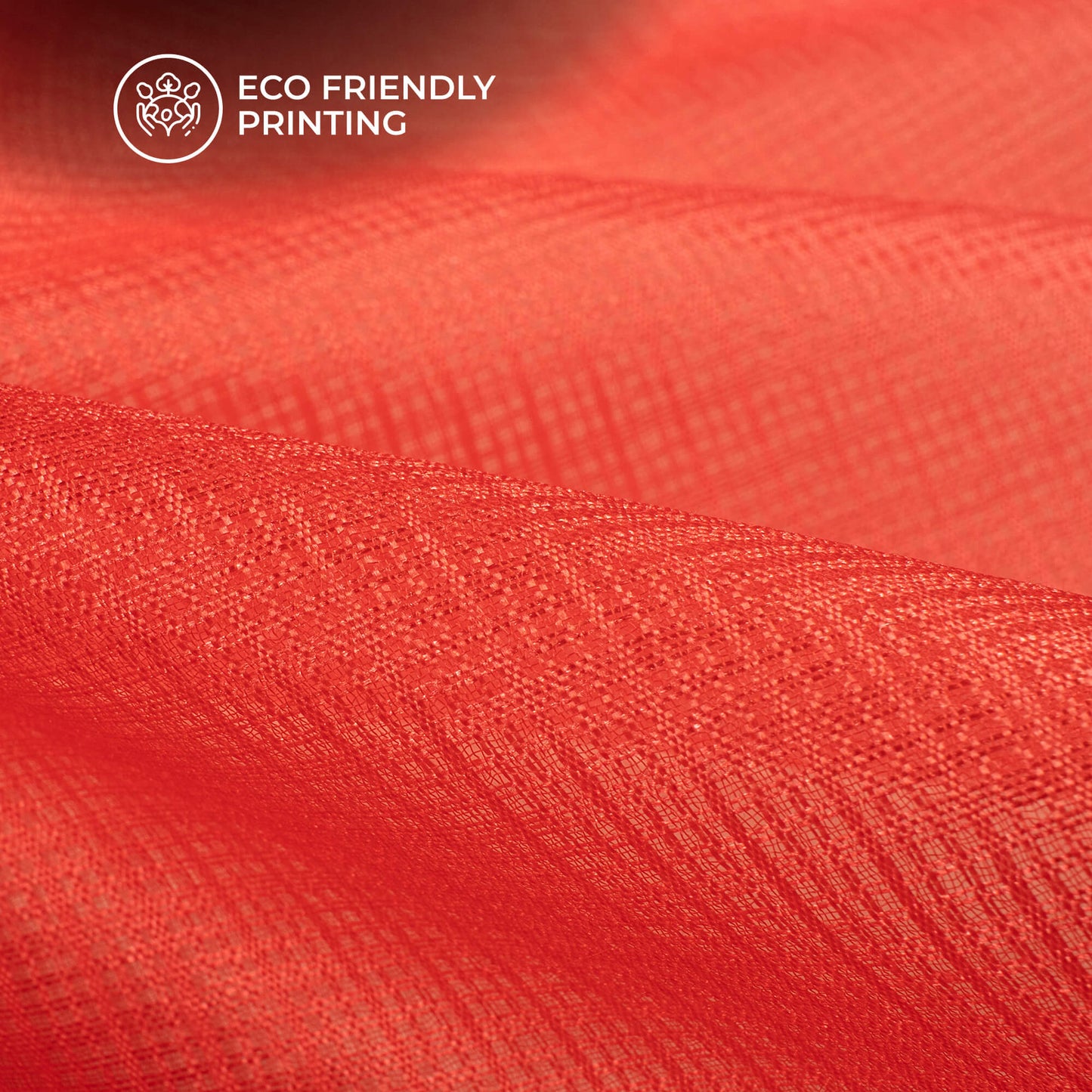 Trendy Red Ombre Digital Print Kota Doria Fabric