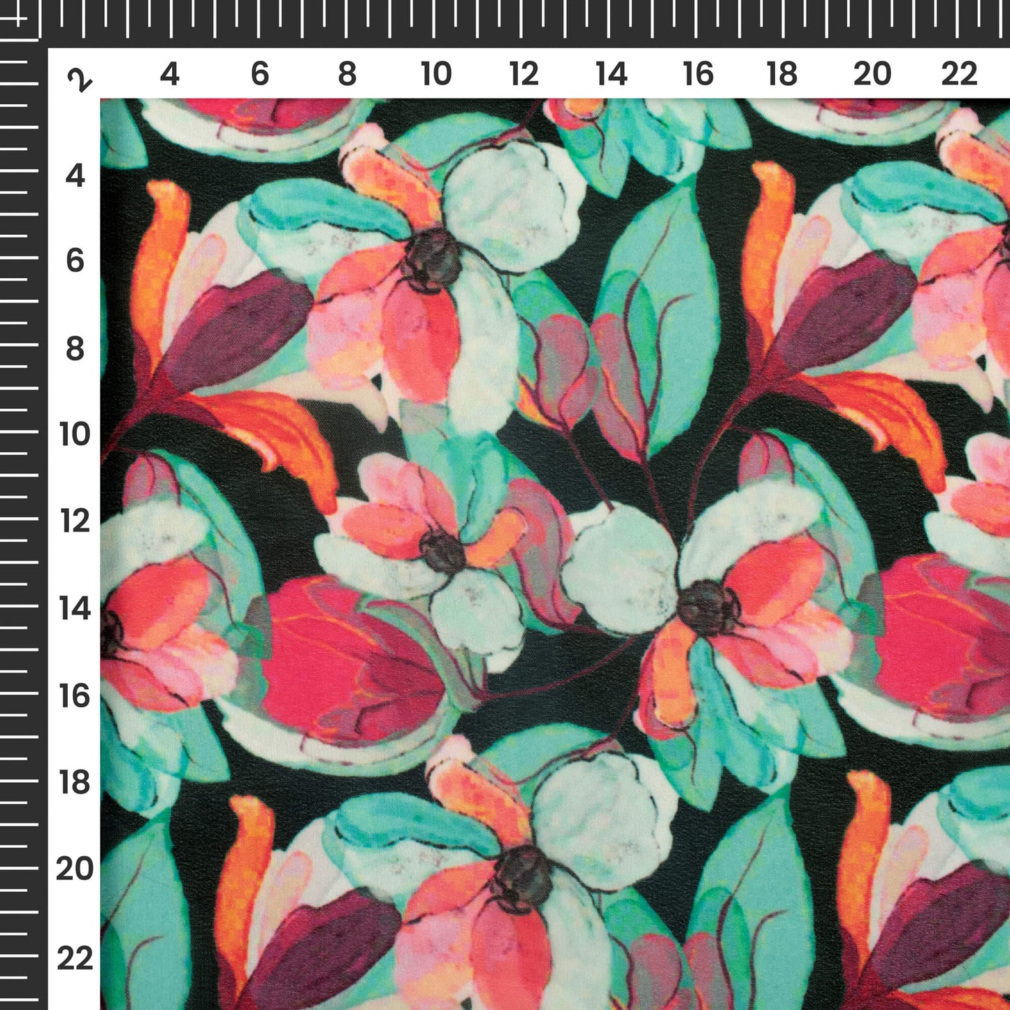 Gorgeous Pink Floral Digital Print Georgette Fabric