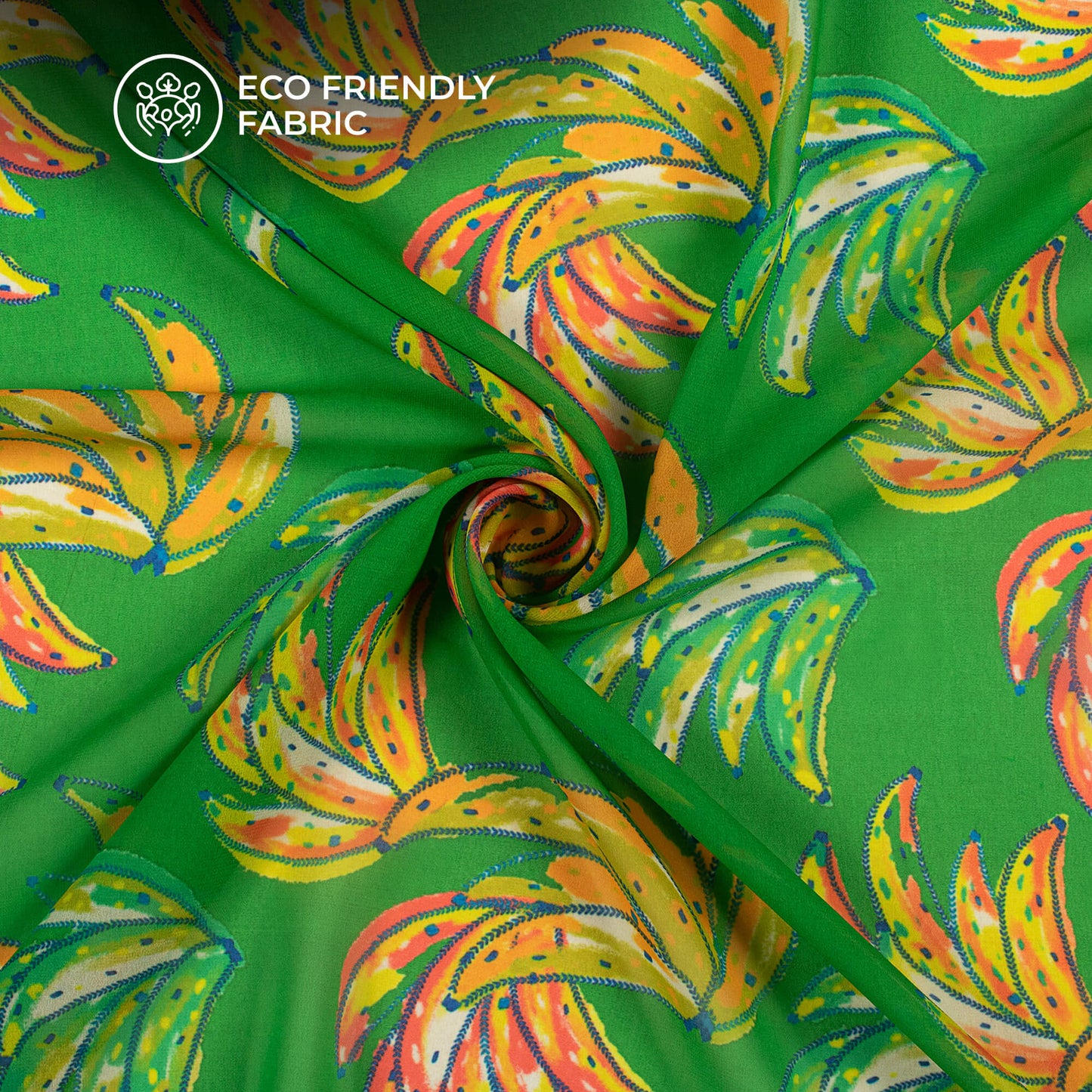 Exclusive Quirky Digital Print Georgette Fabric