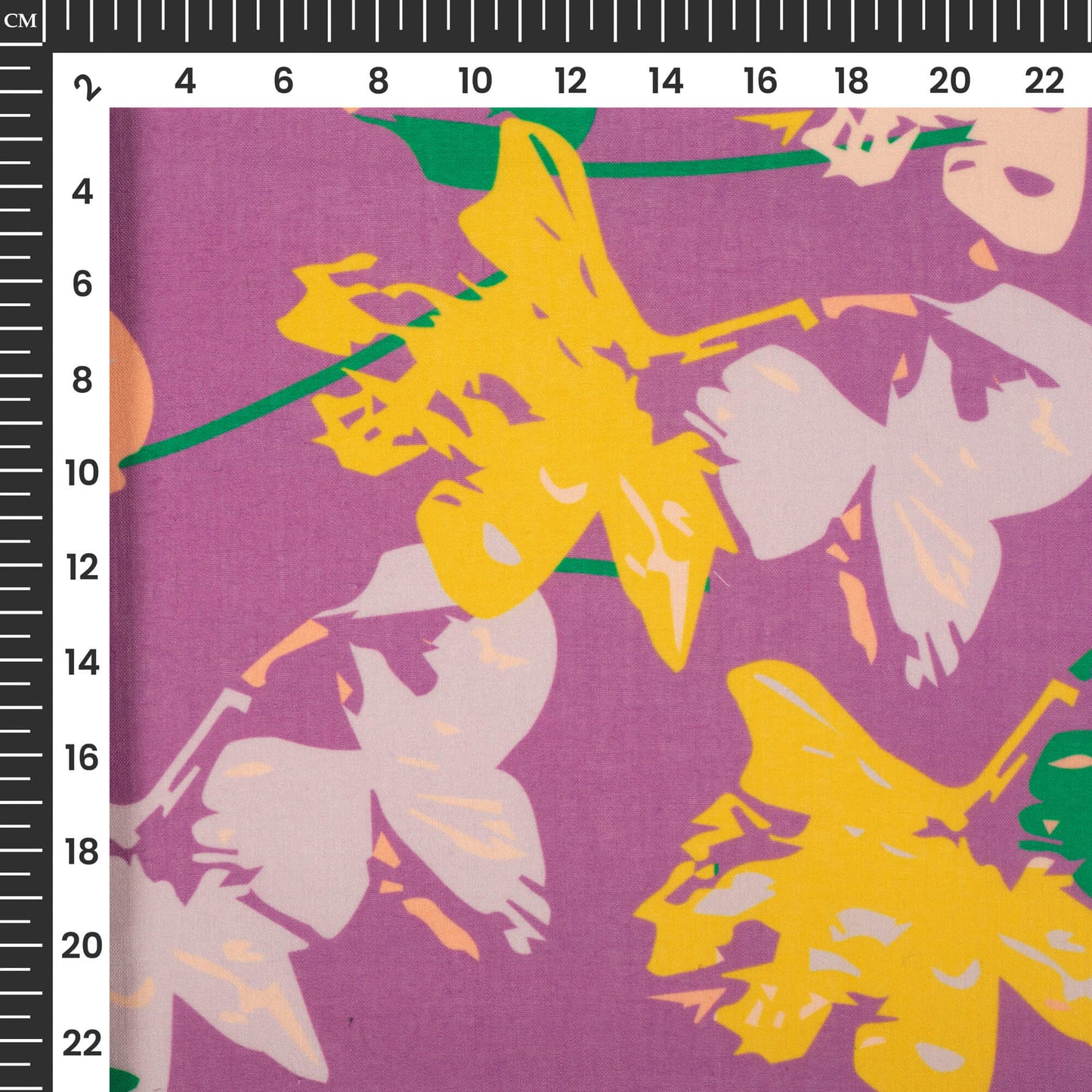 Abstract Floral Digital Print Poly Cambric Fabric