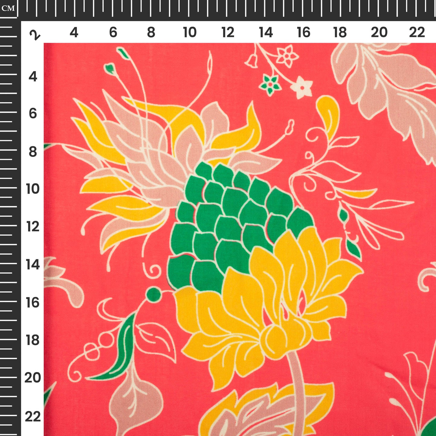 Lovely Floral Digital Print Poly Cambric Fabric