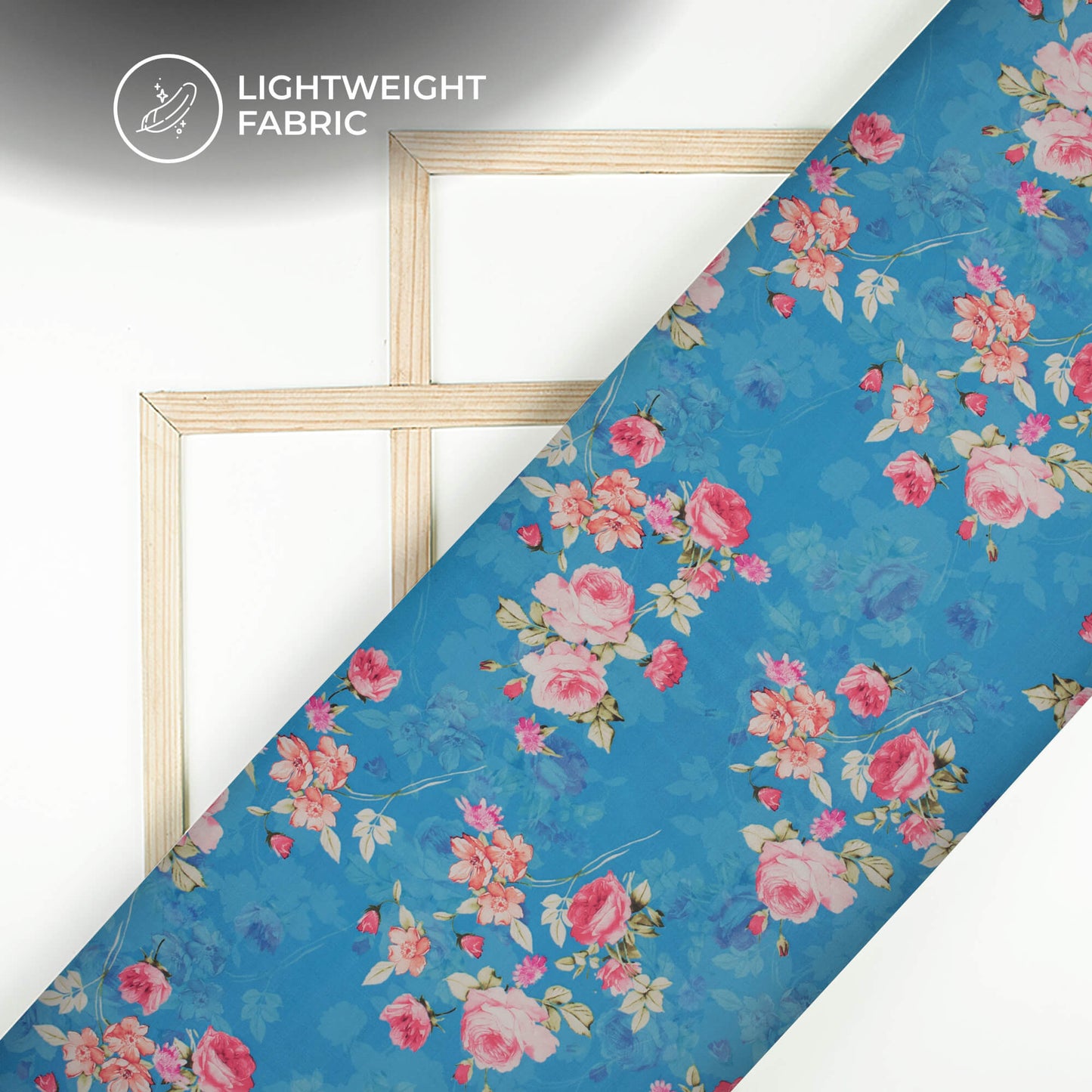 Gorgeous Floral Digital Print Organza Satin Fabric