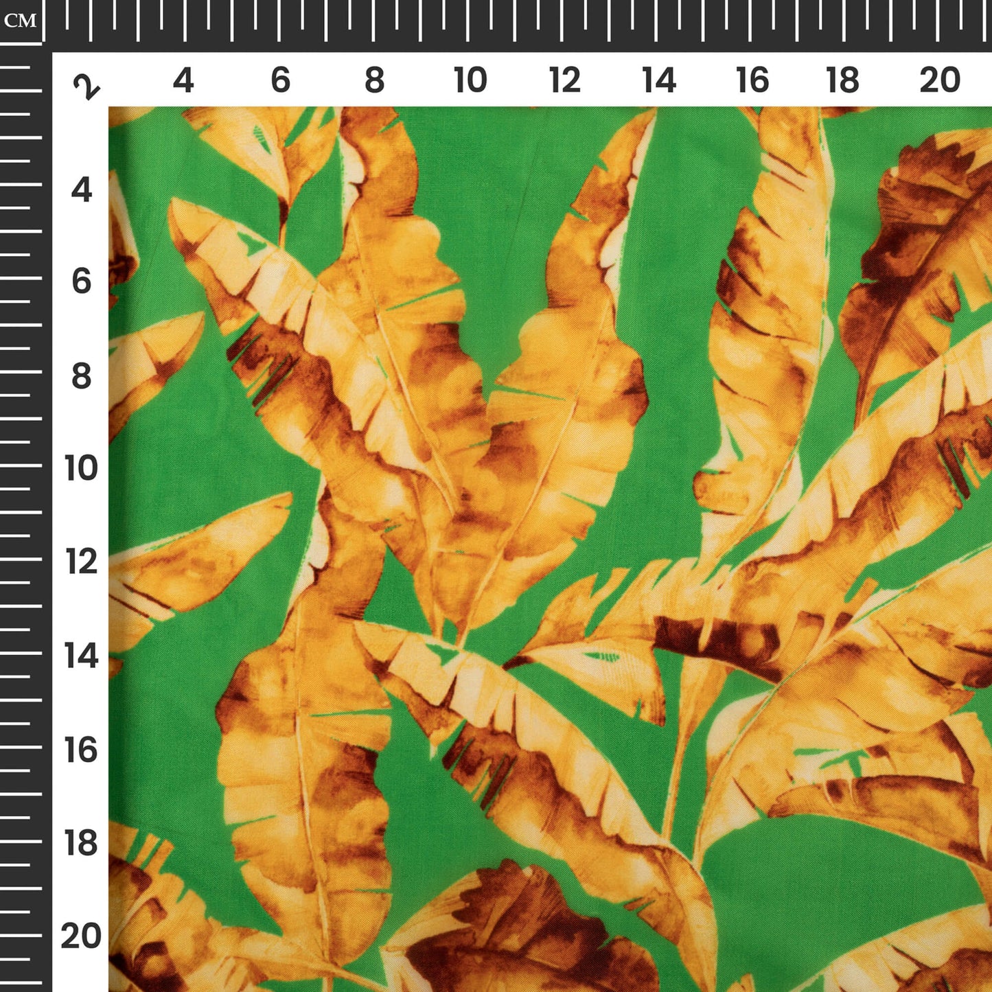 Stunning Leafage Digital Print Organza Satin Fabric