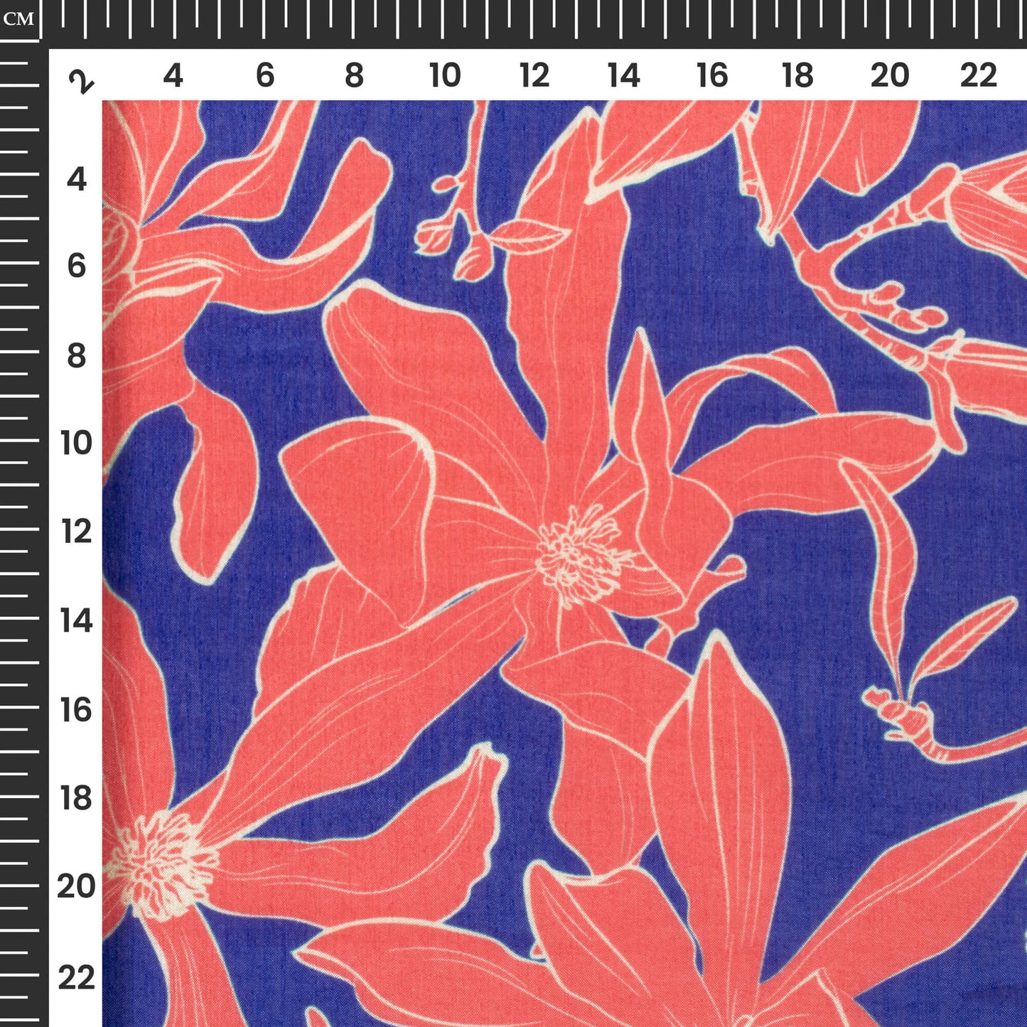 Stylish Hibiscus Floral Digital Print Poly Chinnon Chiffon Fabric