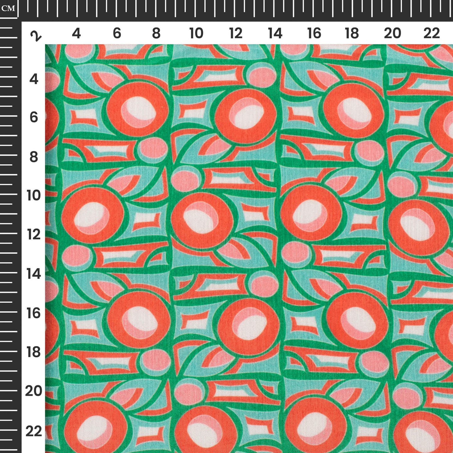 Trendy Geometric Digital Print Poly Chinnon Chiffon Fabric