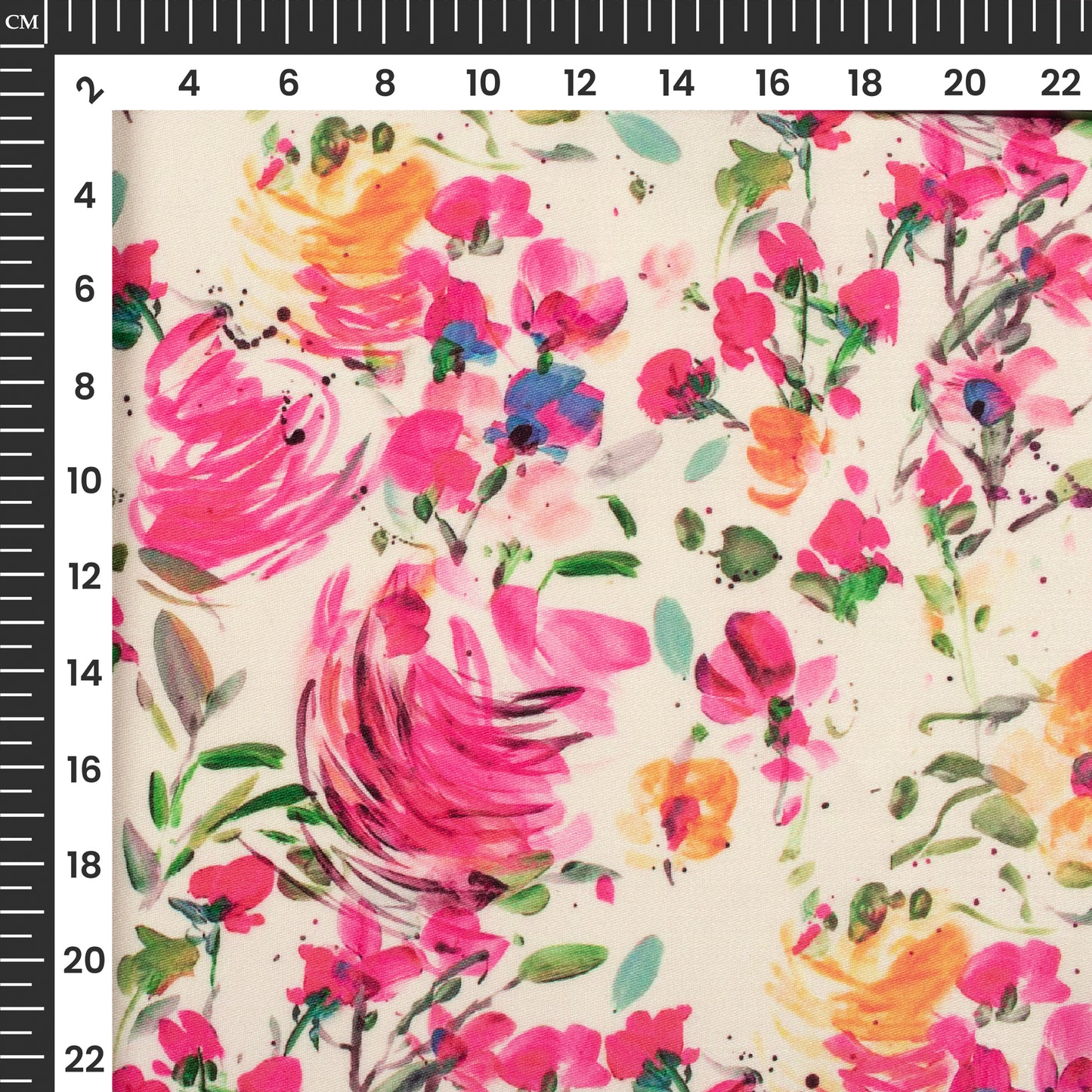 Beautiful Floral Digital Print Poly Glazed Cotton Fabric