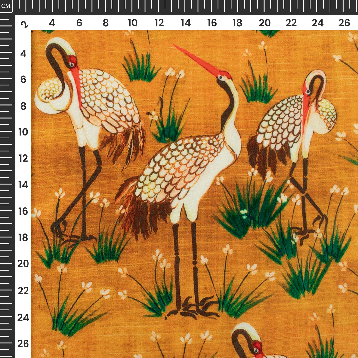Trendy Birds Digital Print Poly Glazed Cotton Fabric