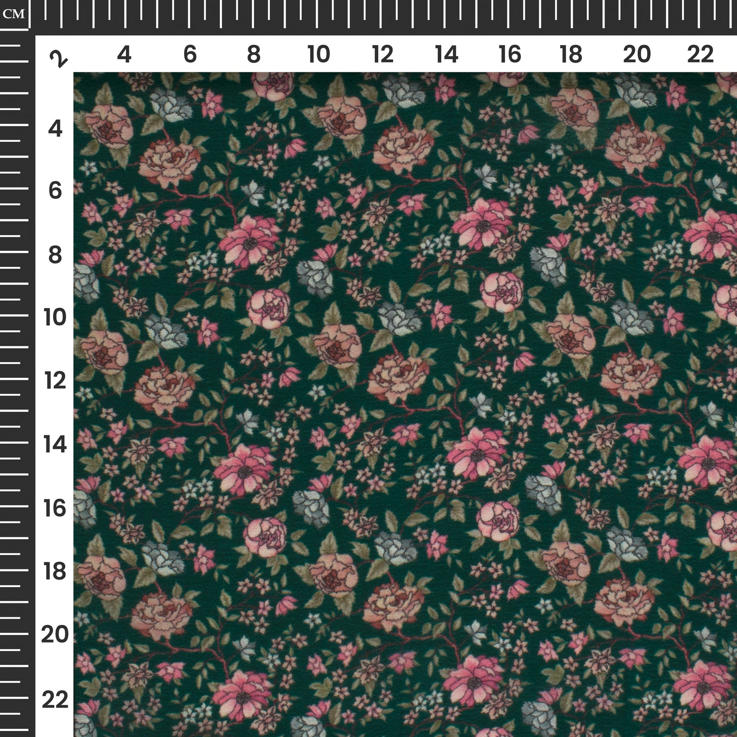 Beautiful Pink Floral Digital Print Viscose Natural Crepe Fabric