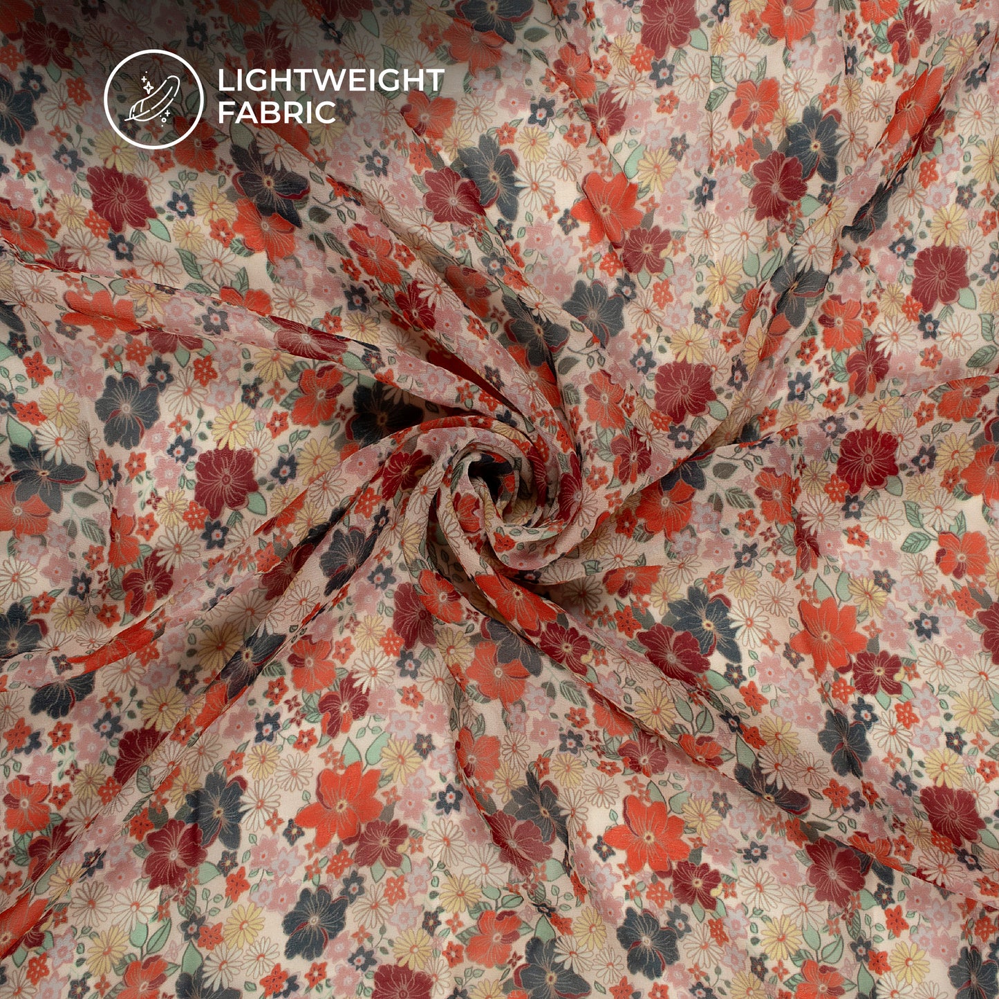 Botenical Floral Digital Print Pure Georgette Fabric