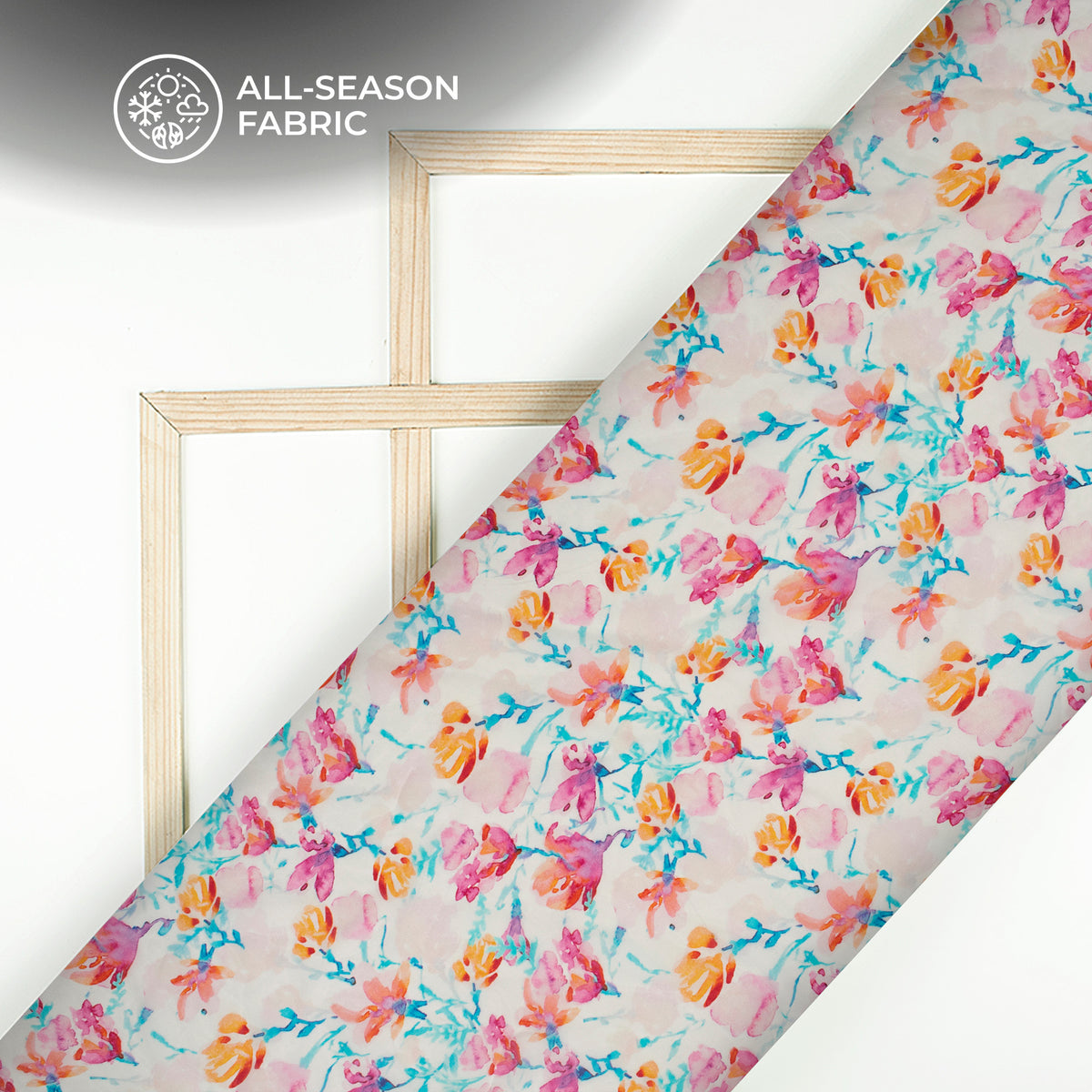 Gorgeous Pink Floral Digital Print Pure Georgette Fabric