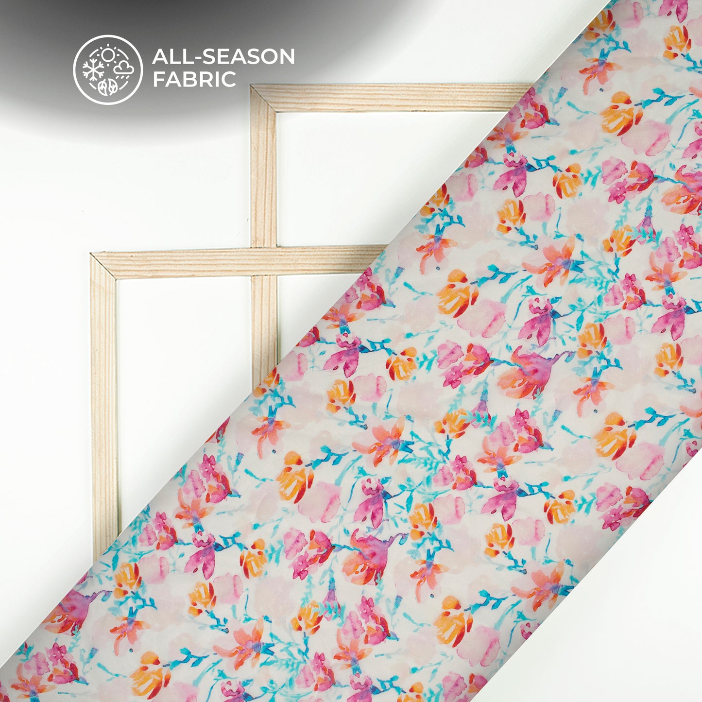 Gorgeous Pink Floral Digital Print Pure Georgette Fabric