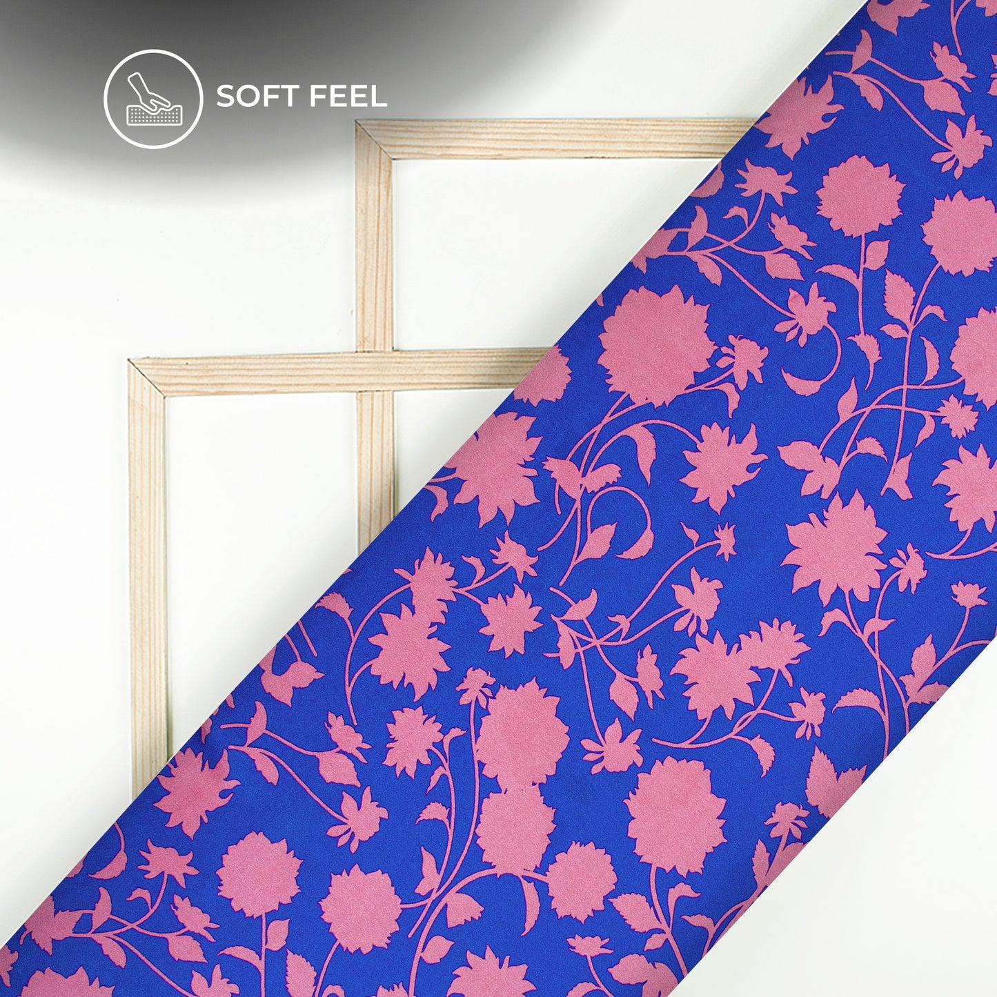 Royal Floral Digital Print Japan Satin Fabric