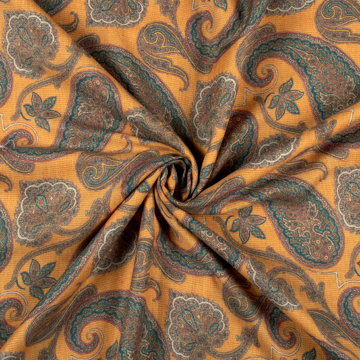 Lovely Paisley Digital Print Moss Crepe Fabric