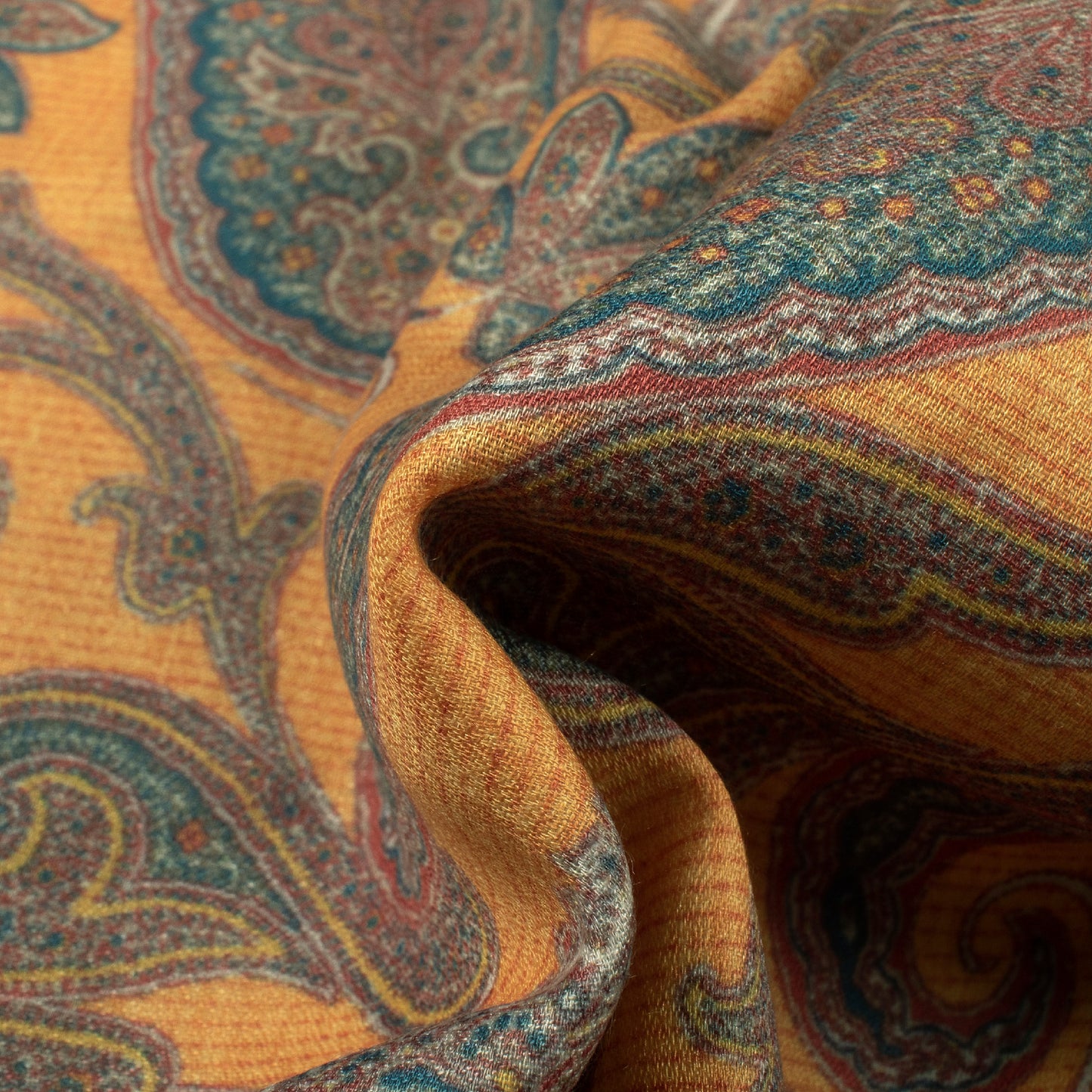 Lovely Paisley Digital Print Moss Crepe Fabric