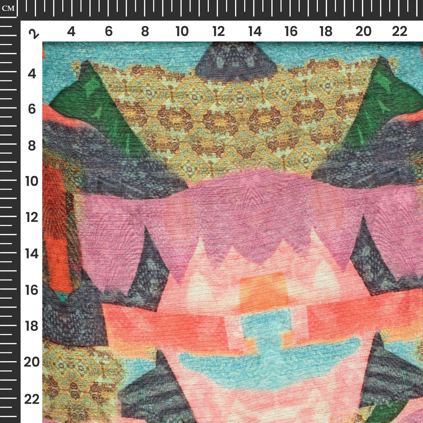 Impressive Quirky Digital Print Chiffon Satin Fabric