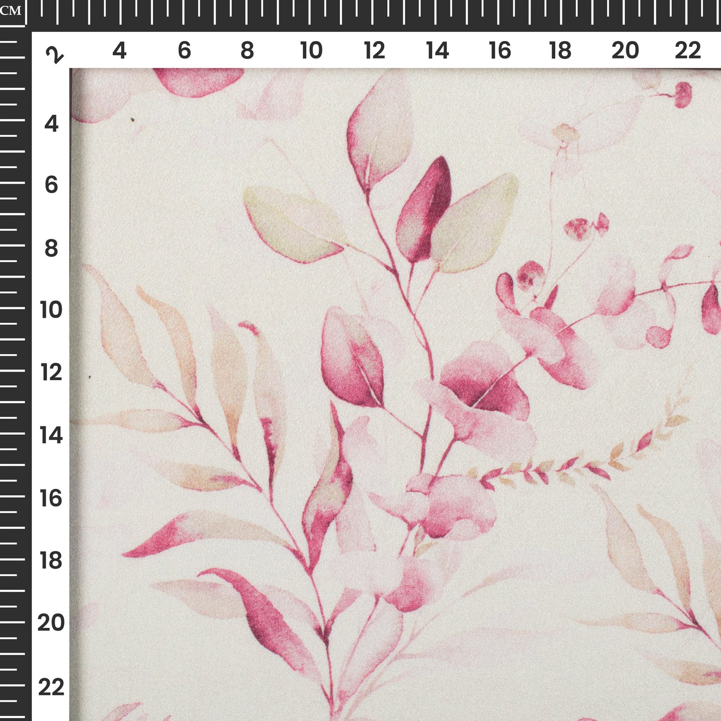 Stylish Pink Floral Digital Print Crepe Silk Fabric