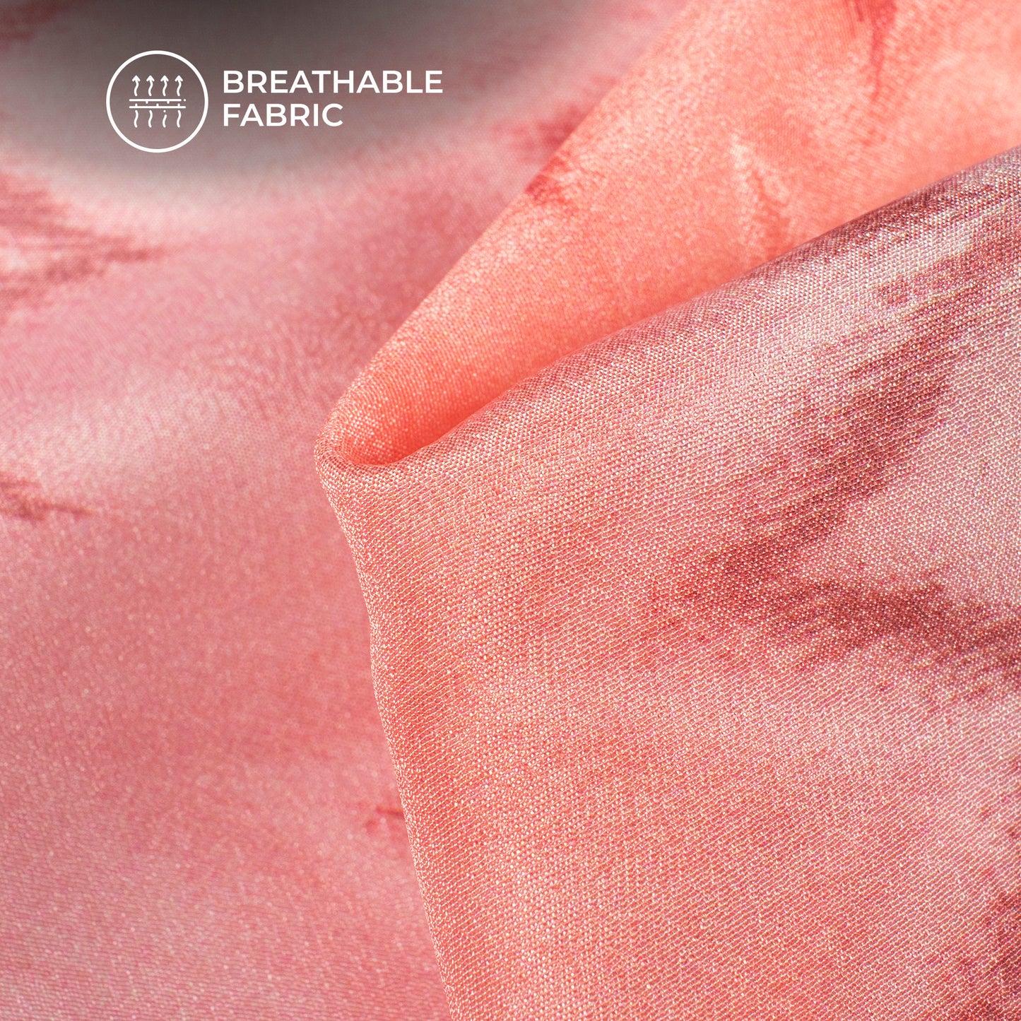 Lovely Pink Chevron Digital Print Crepe Silk Fabric
