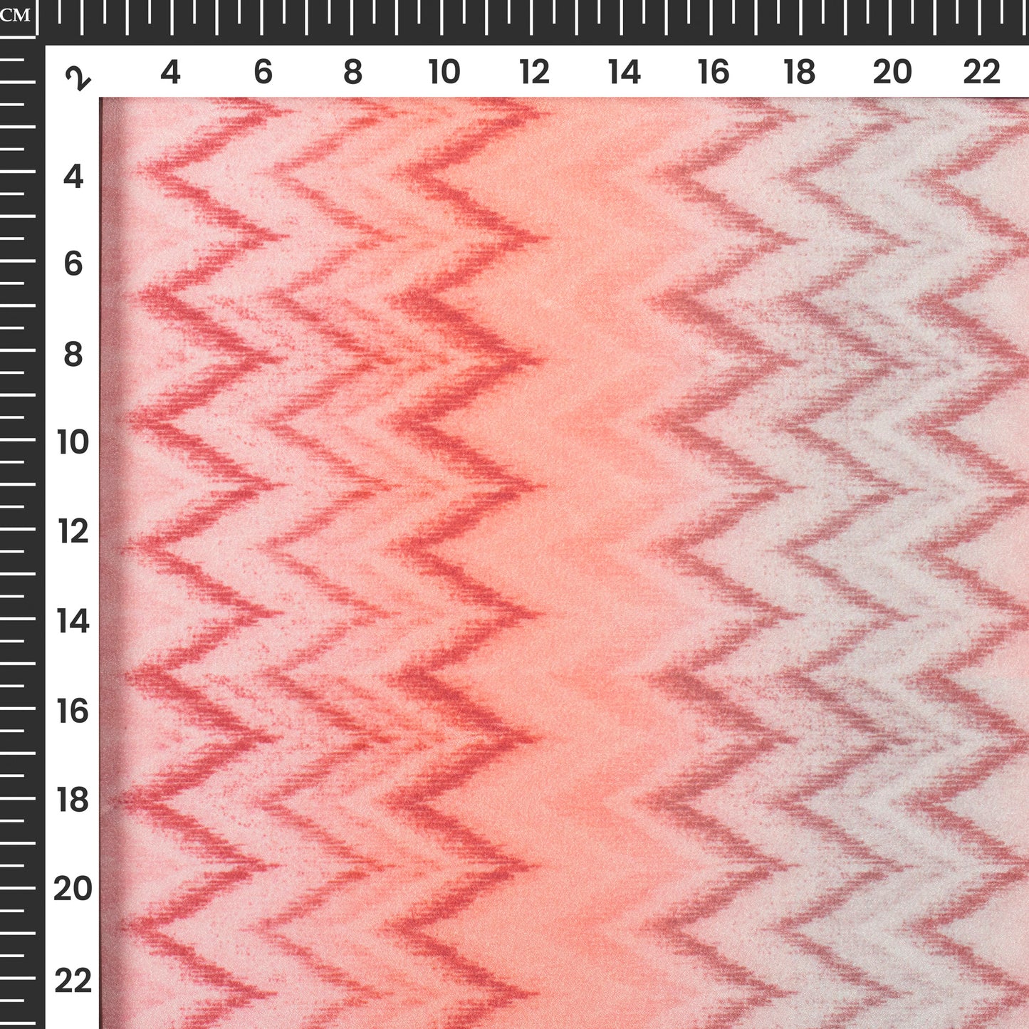 Lovely Pink Chevron Digital Print Crepe Silk Fabric