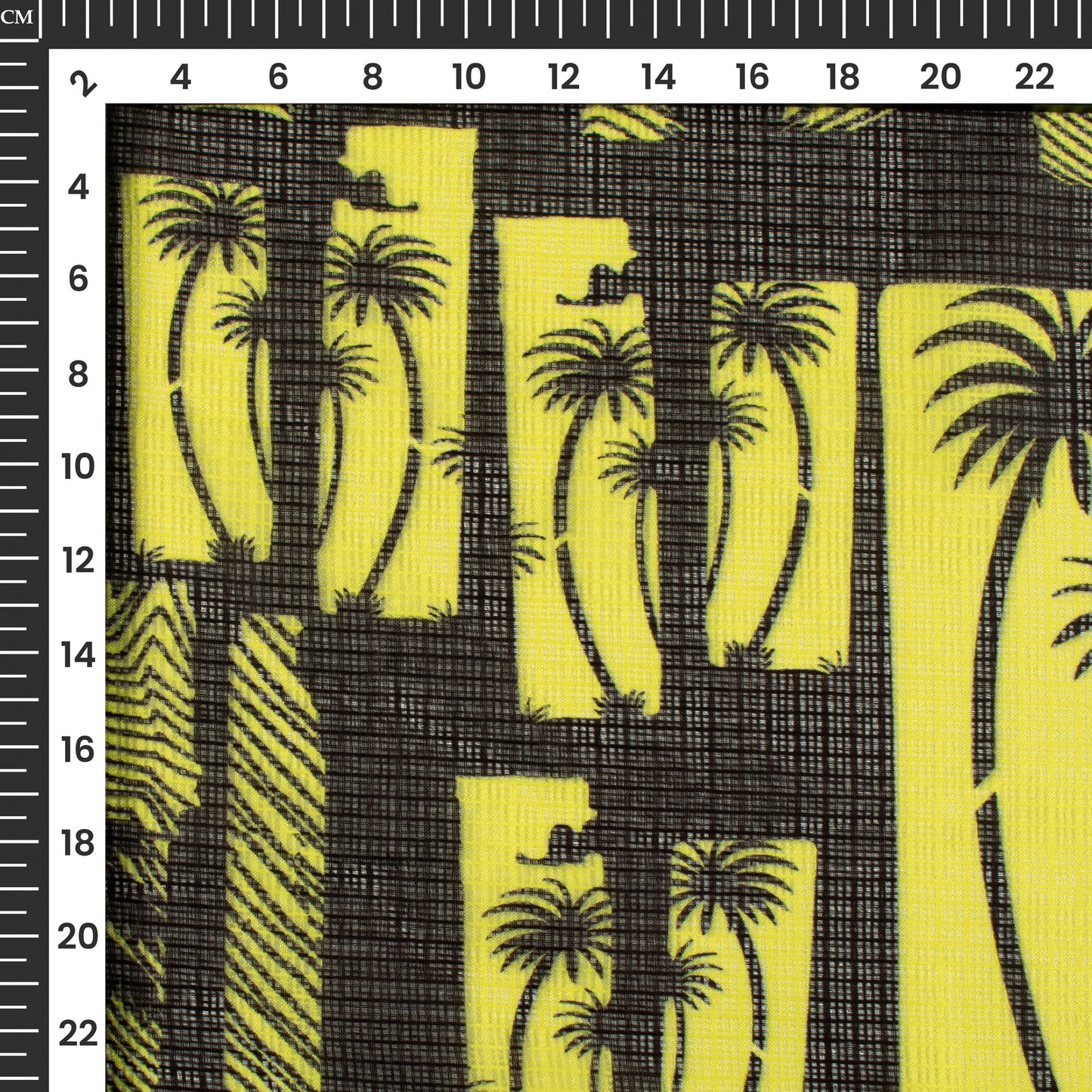 Exclusive Black Tropical Digital Print Kota Doria Fabric