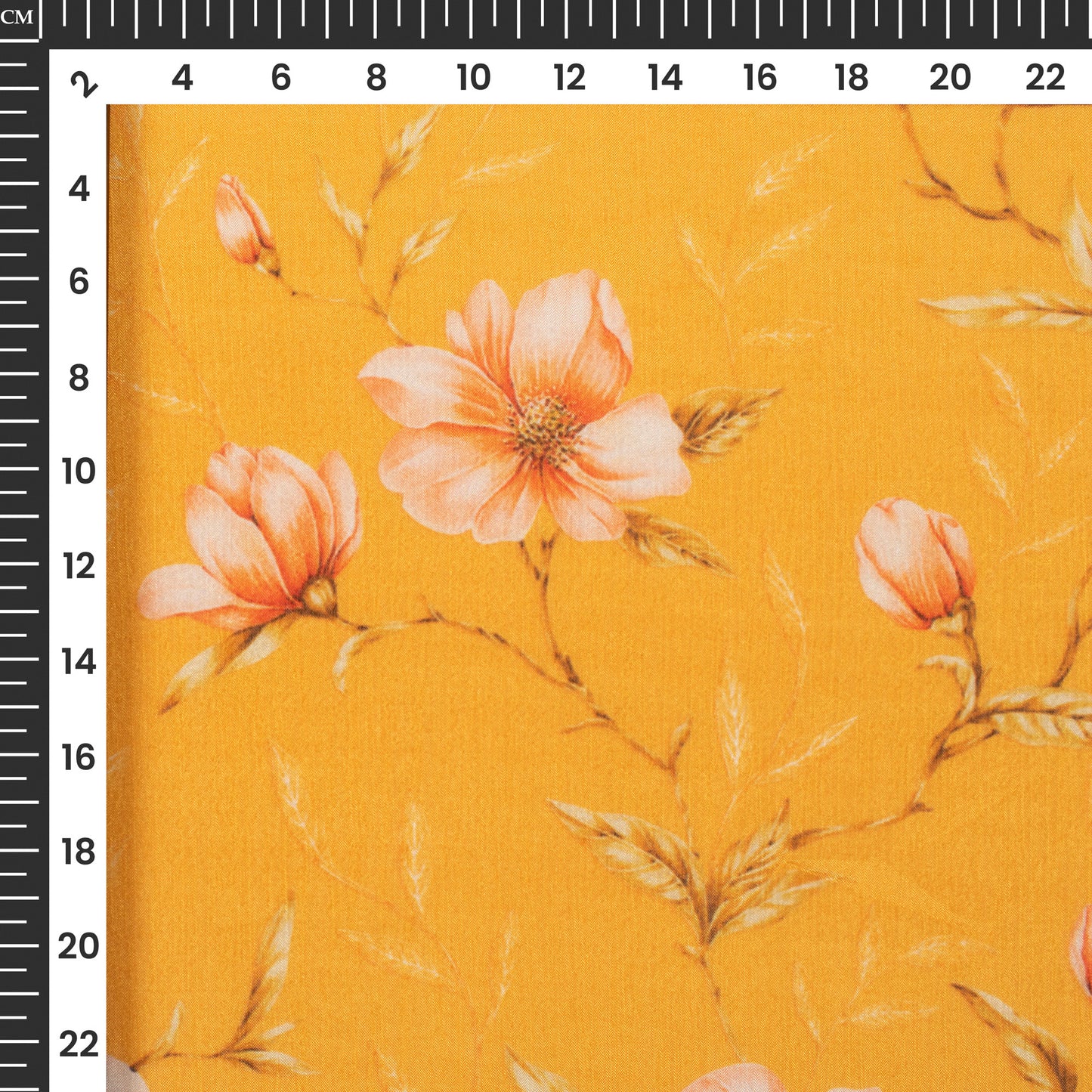 Floral Digital Print Poly Chinnon Chiffon Fabric