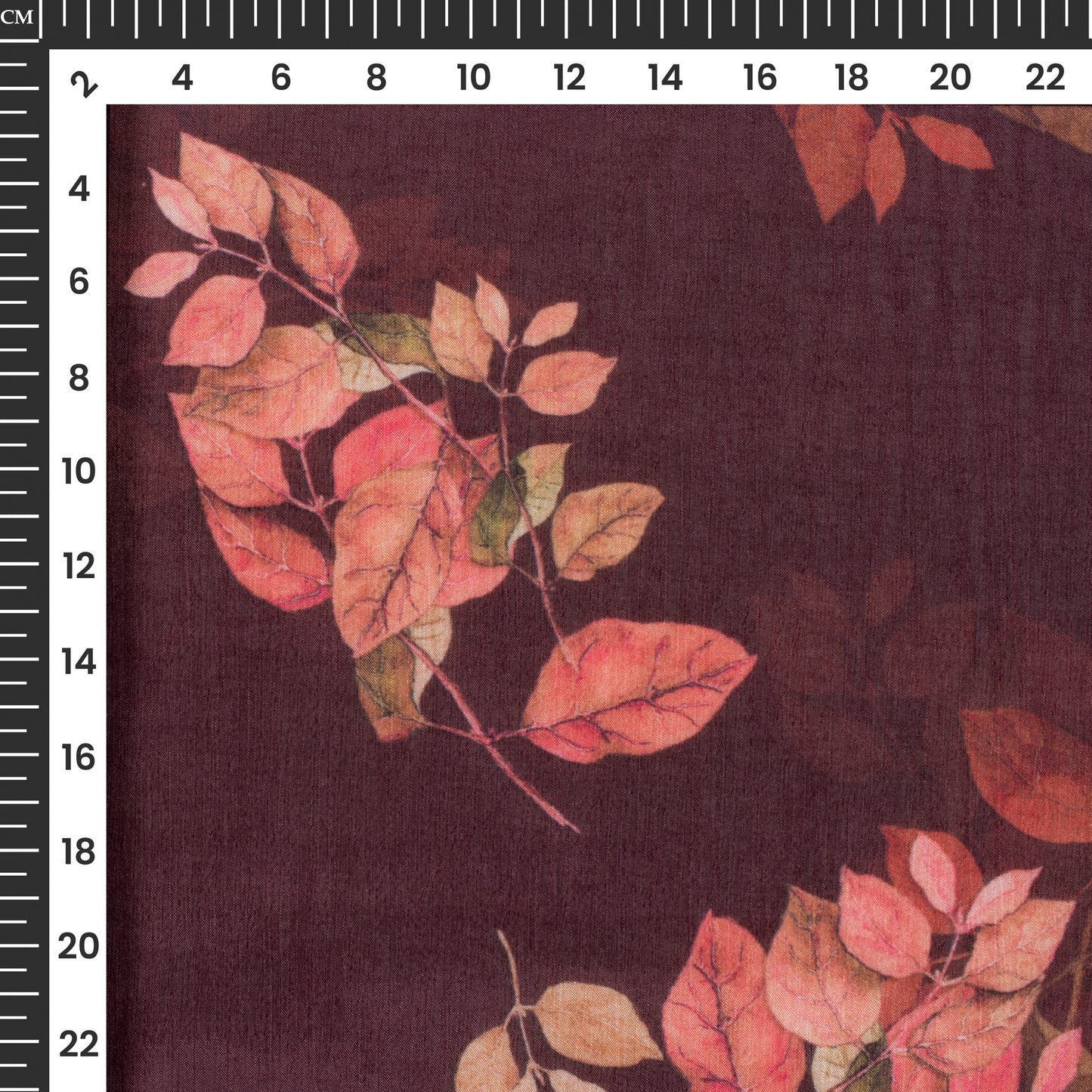Vintage Floral Digital Print Poly Chinnon Chiffon Fabric