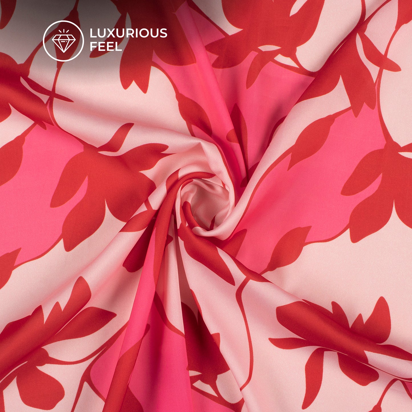 Exclusive Floral Digital Print Imported Satin Fabric