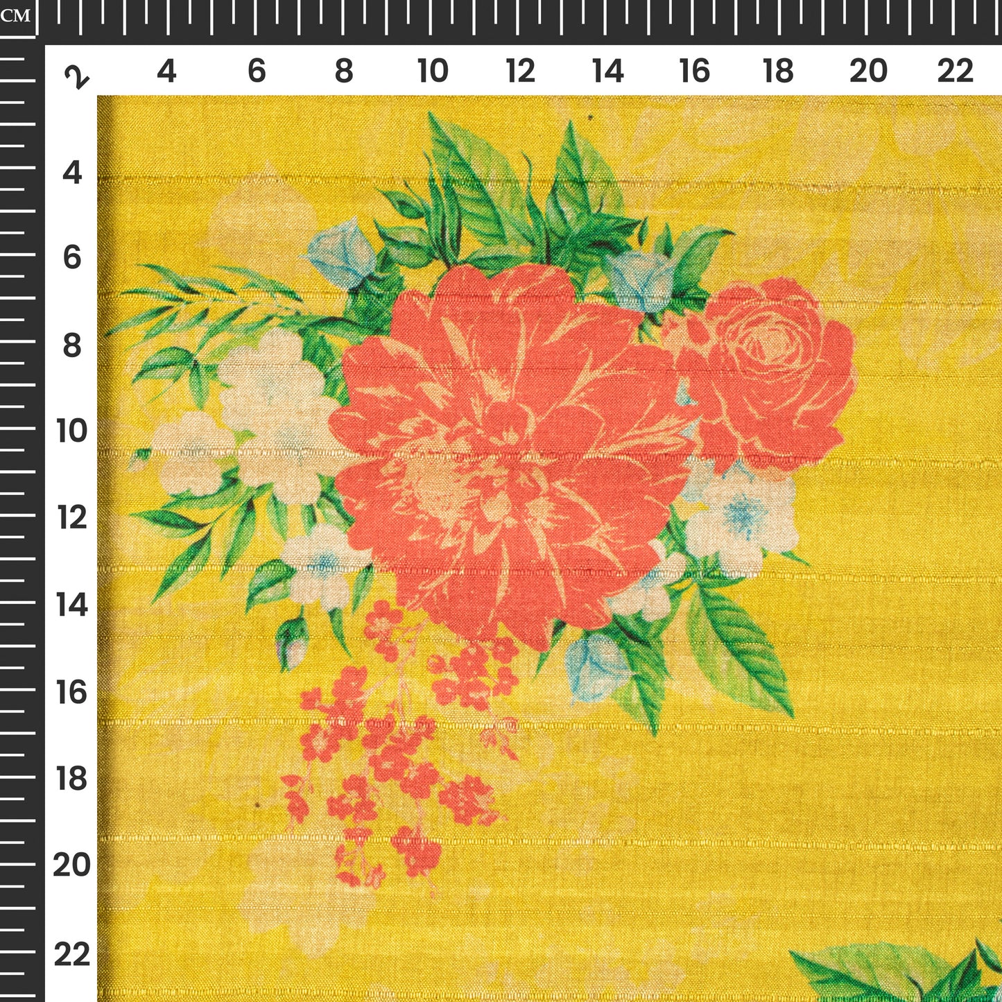 Lovely Floral Digital Print Art Tusser Silk Fabric