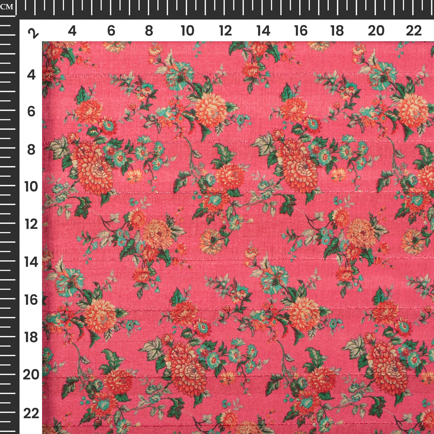Botenical Floral Digital Print Art Tusser Silk Fabric