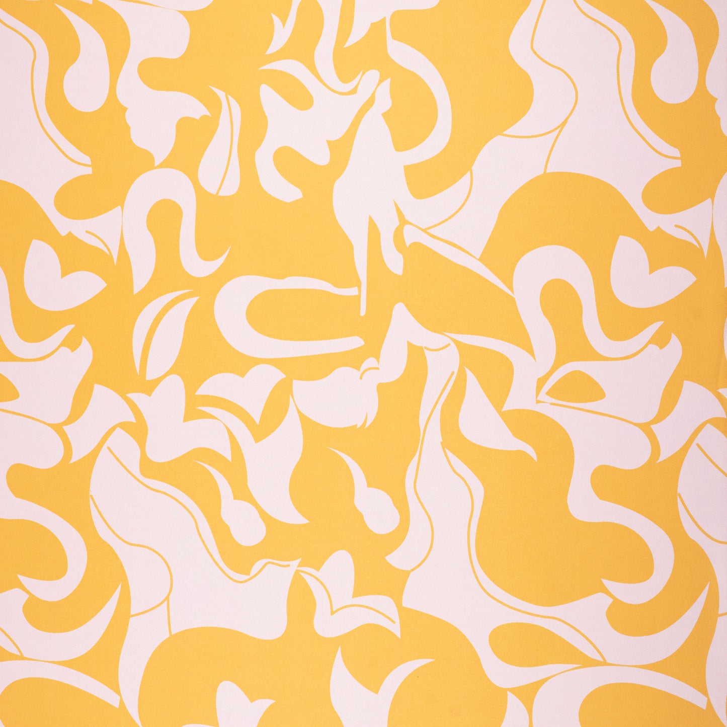Flax Yellow Abstract Digital Print Butter Crepe Fabric