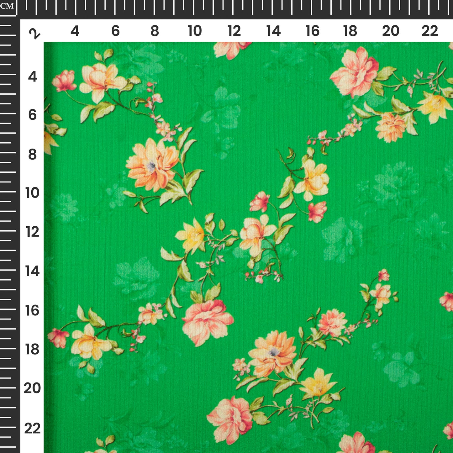 Exclusive Floral Digital Print Chiffon Satin Fabric