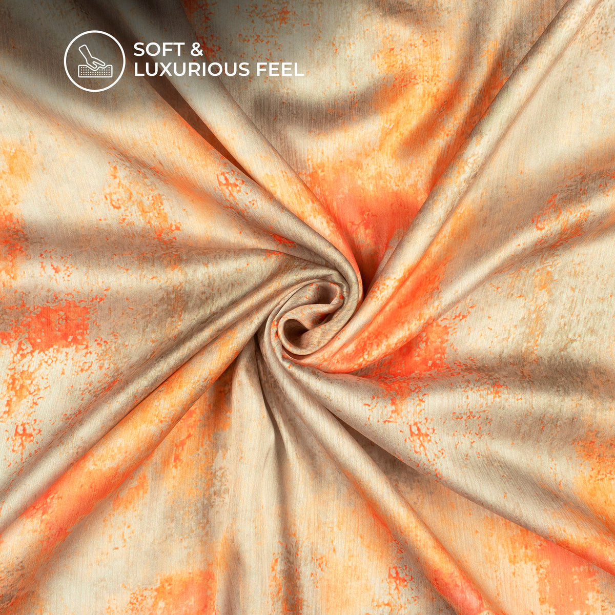 Stunning Tie  Dye Digital Print Chiffon Satin Fabric