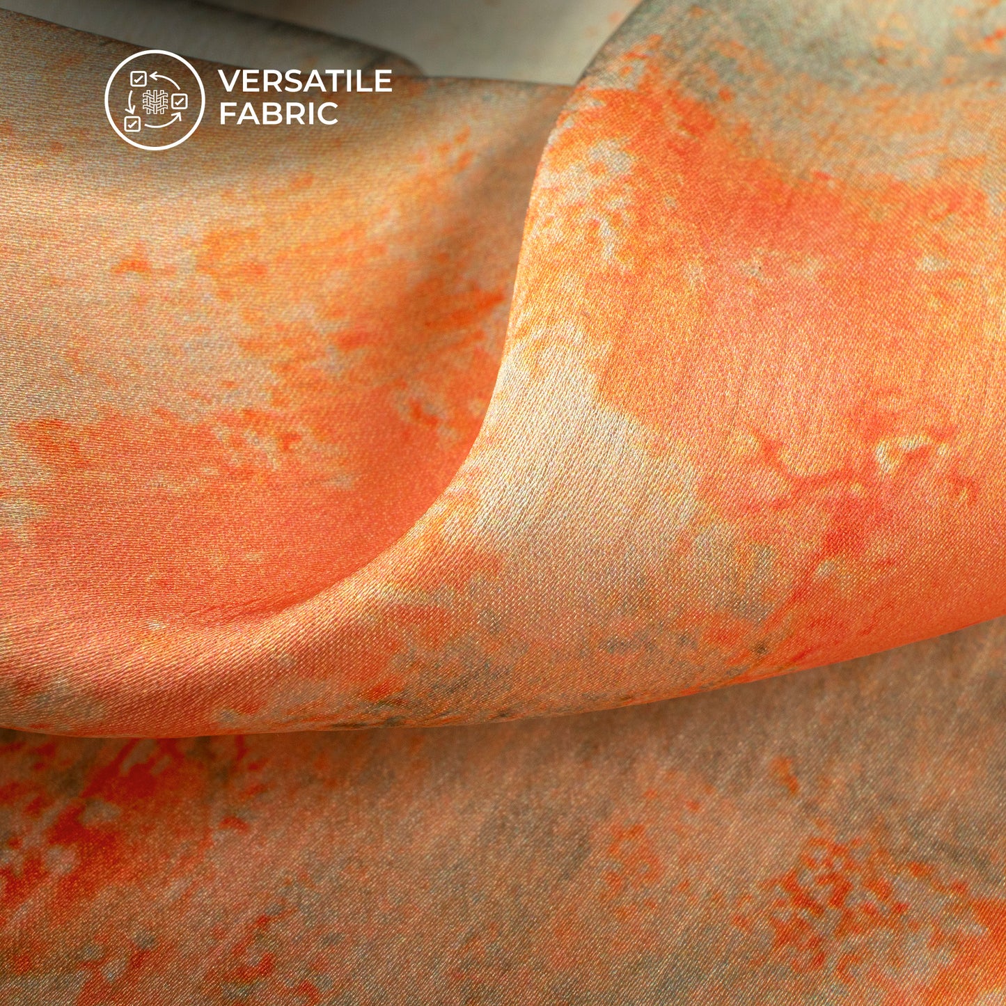 Stunning Tie Dye Digital Print Chiffon Satin Fabric