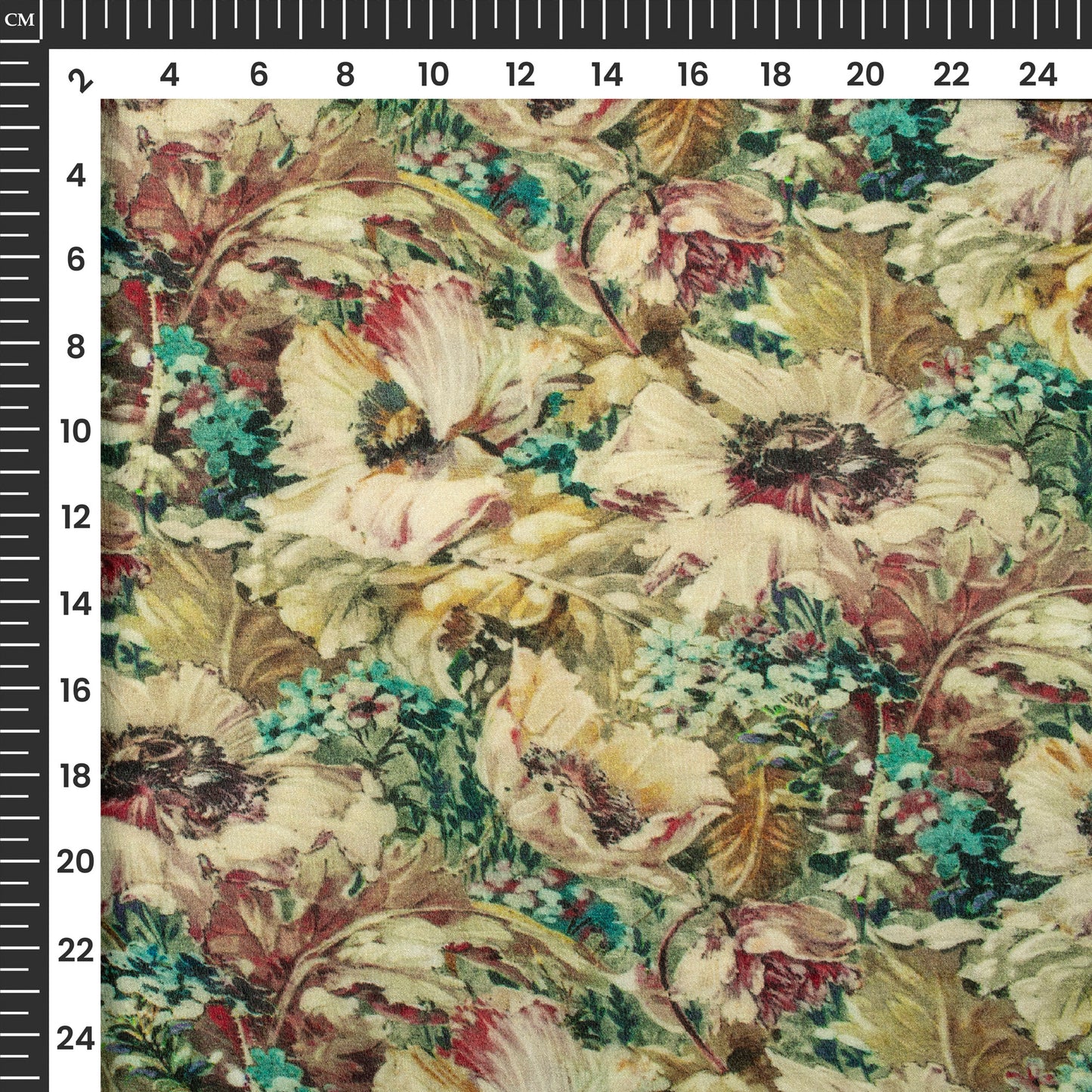 Stunning Floral Digital Print Viscose Chinnon Chiffon Fabric