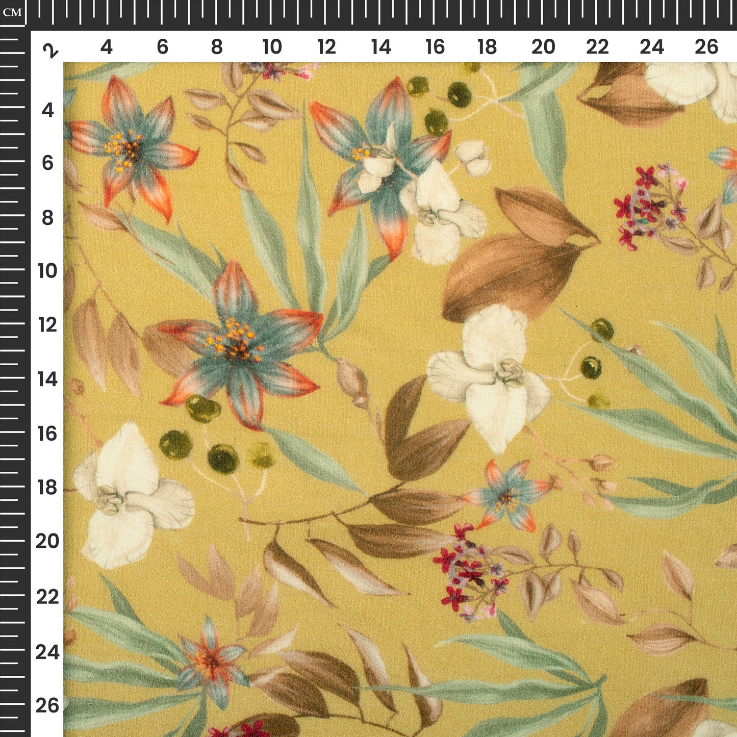 Charming Floral Digital Print Viscose Chinnon Chiffon Fabric